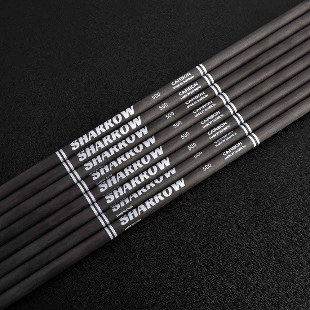 SHARROW 32" Carbon Arrows for Compund Bow Spine 500-1200 (12 Pack)