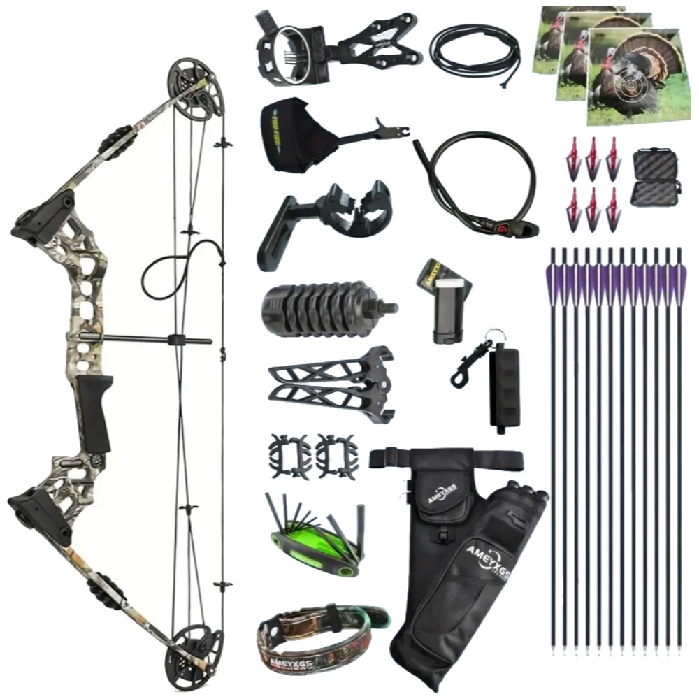 JUNXING Dragon X8 Hunting Compound Bow Camo Bow Package 20-70lbs
