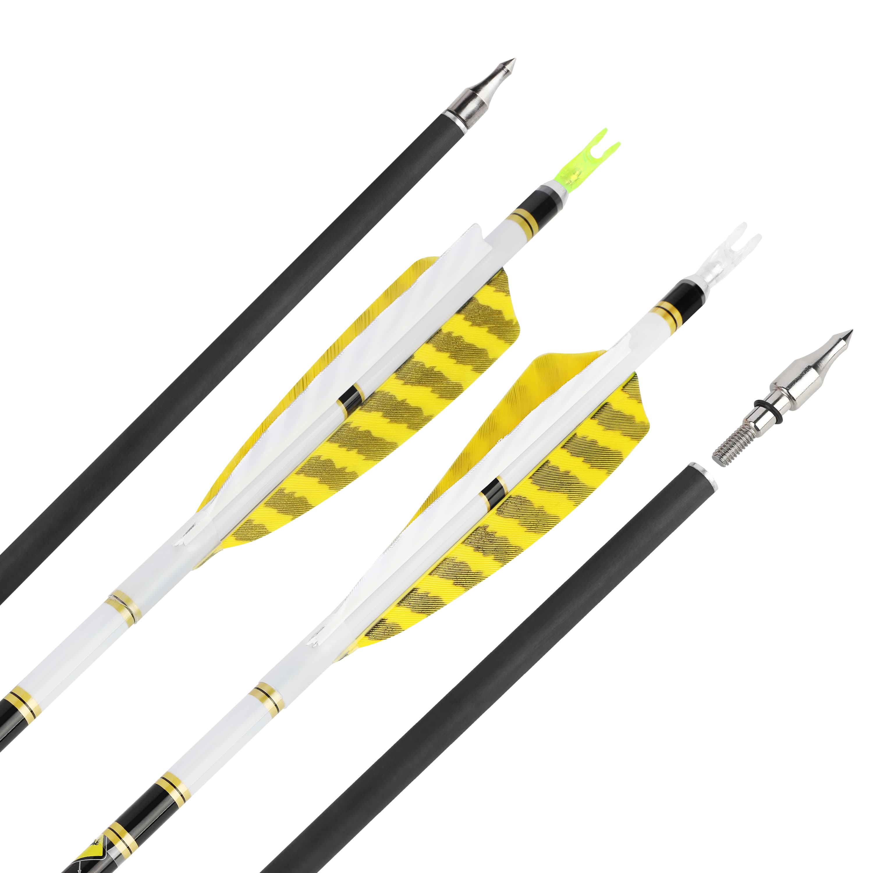 DEER CROSSING Hunting Arrows Spine 300/400/500/600/700/800 (12 Pack)-CHN Archery