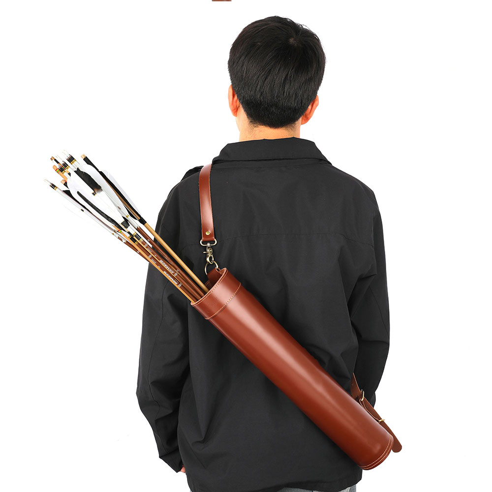 Handmade Archery Shoulder Back Arrow Quiver Genuine Leather