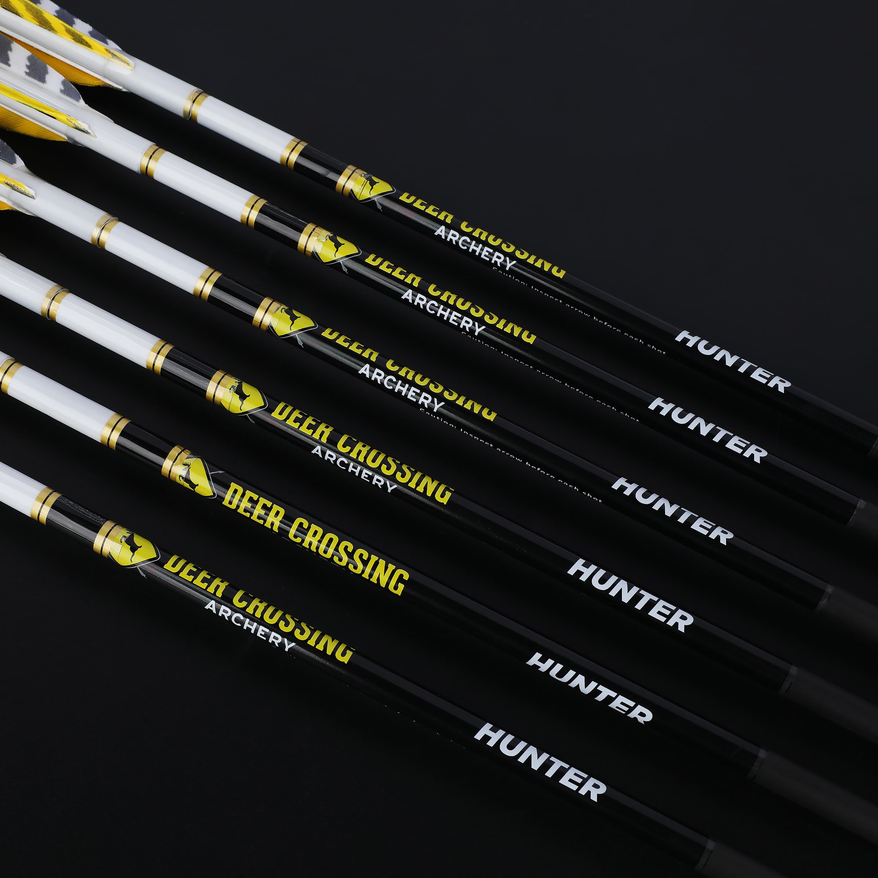 DEER CROSSING Hunting Arrows Spine 300/400/500/600/700/800 (12 Pack)-CHN Archery