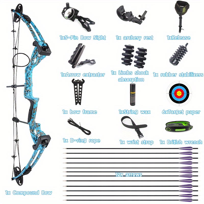 JUNXING BATTLESHIP Compound Bow Complete Hunting Bow Set 30-55 lbs