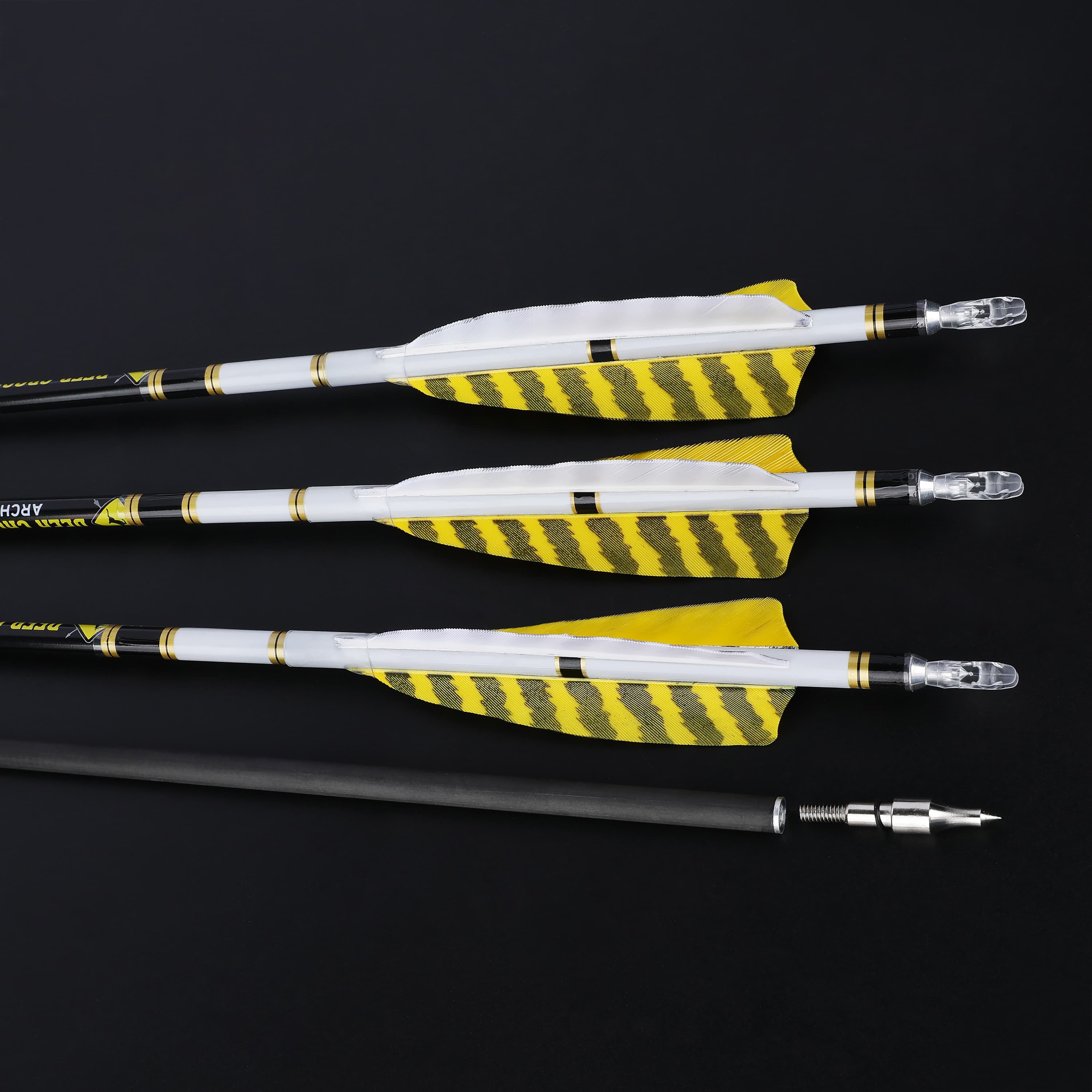 DEER CROSSING Hunting Arrows Spine 300/400/500/600/700/800 (12 Pack)-CHN Archery