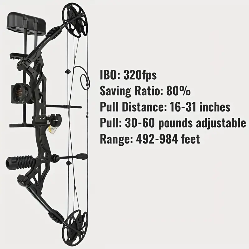 KAIMEI HAN Compound Bow Adjustable Hunting Bow Complete Set 30-60 lbs