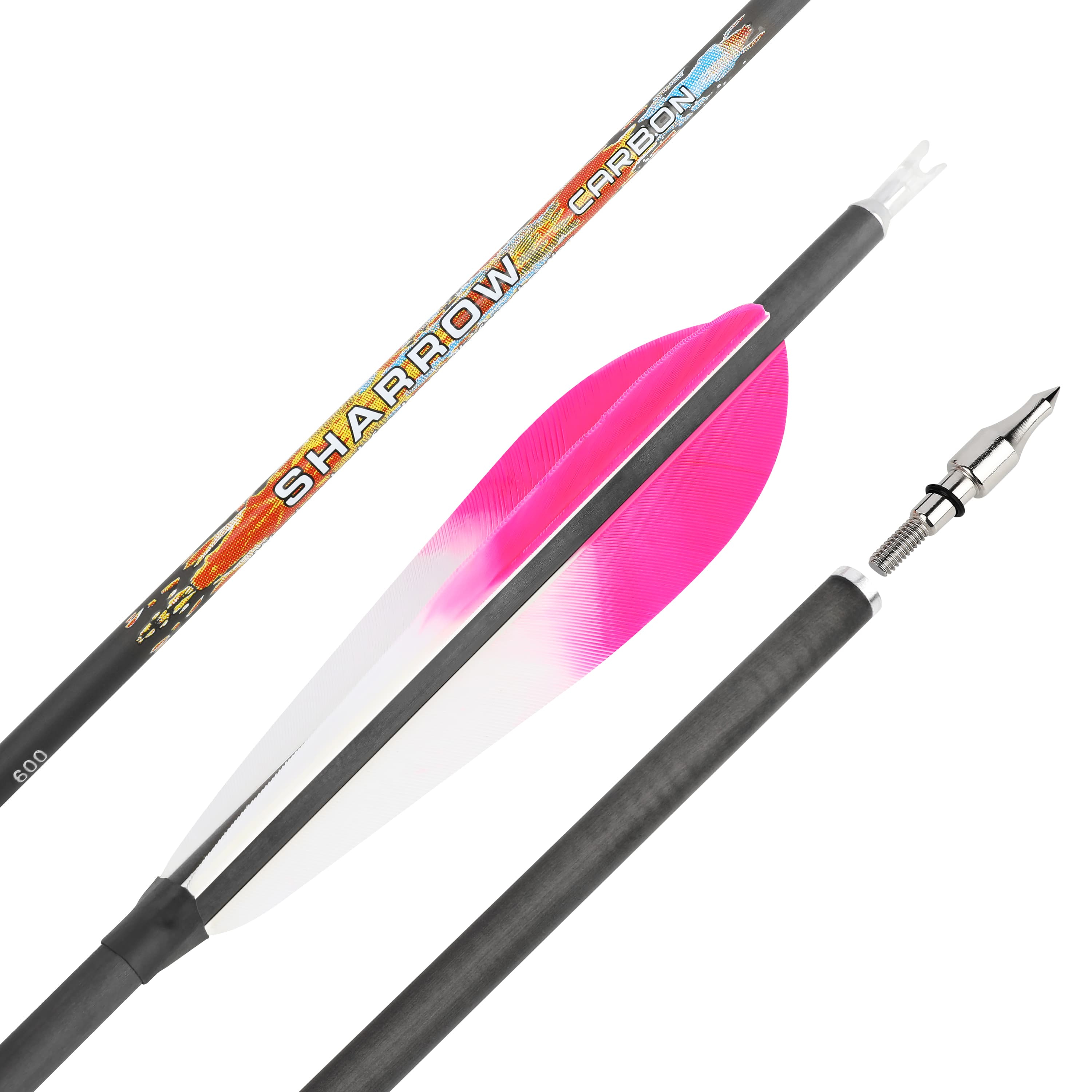 SHARROW Traditional Arrows Spine 250/300/350/400/500/600 (12 Pack)-CHN Archery