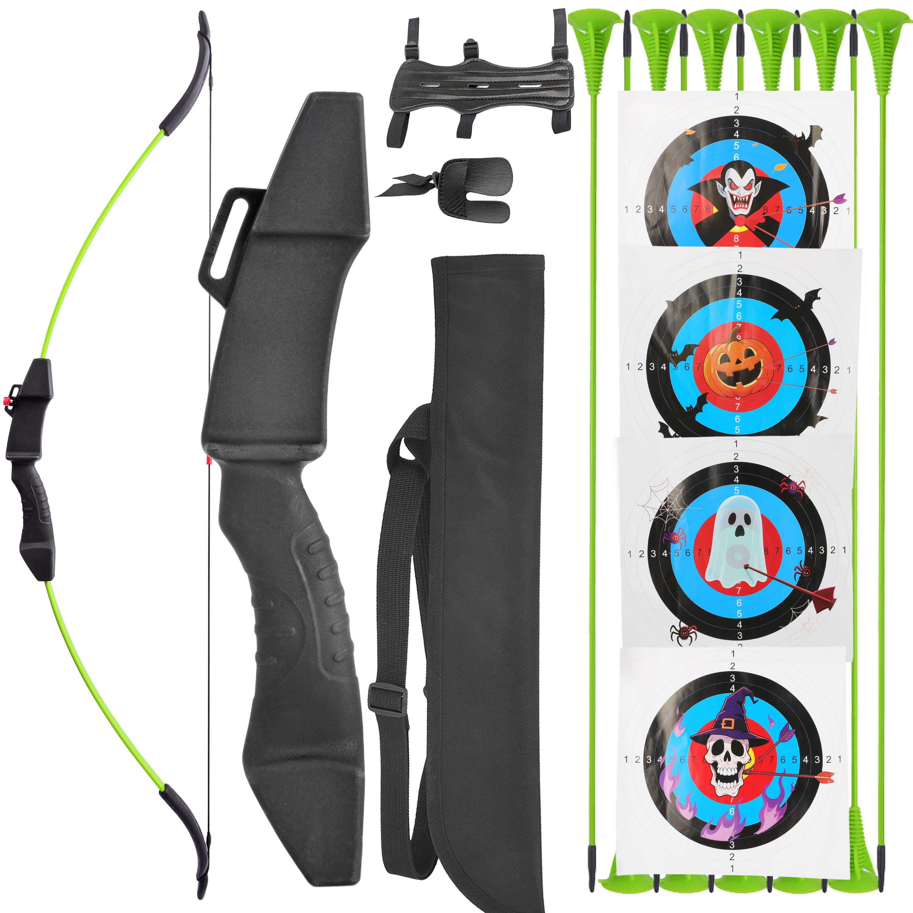 Children Archery Recurve Bow Kit Arrows Shooting Gift for Ages 4-16