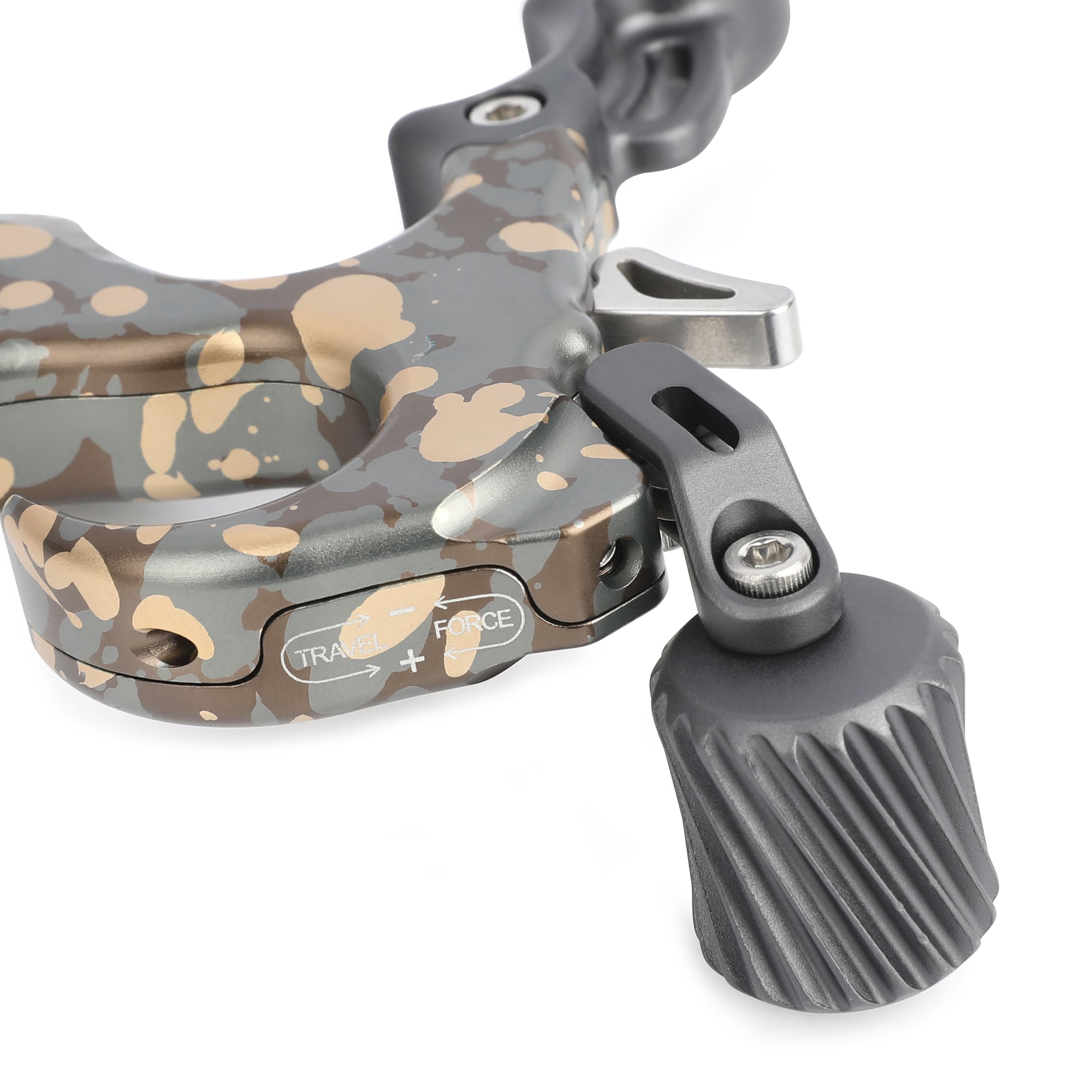 UV Button Release Anodized/Camo 3/4 Finger Release - Aluminum-CHN Archery