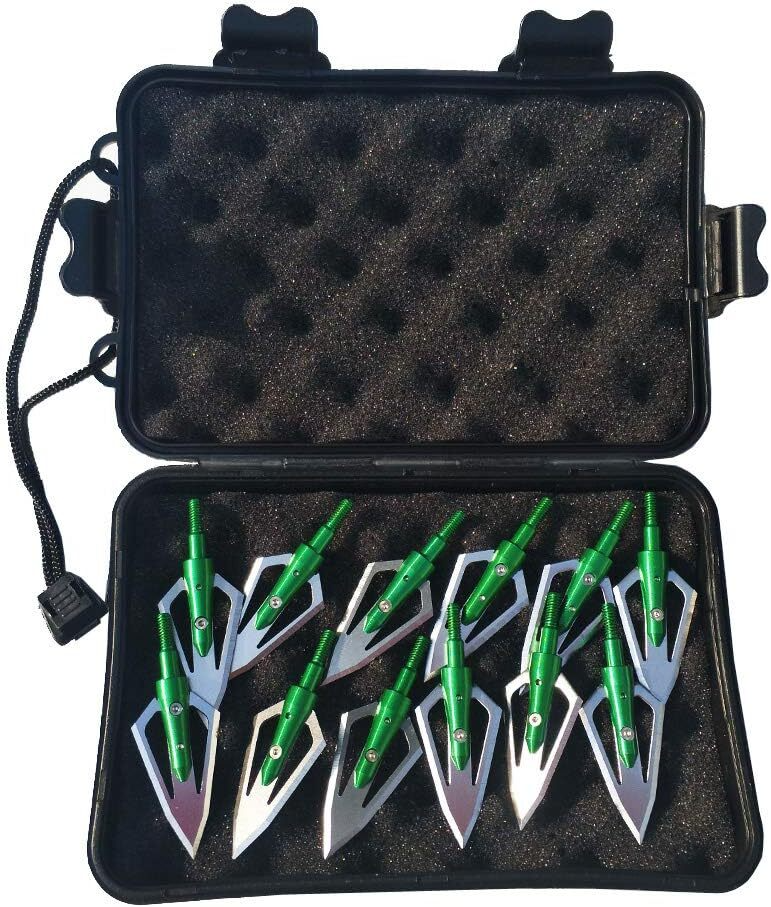 Archery Arrowheads 2 Blade Hunting Tips Screw In Point Broadheads Box