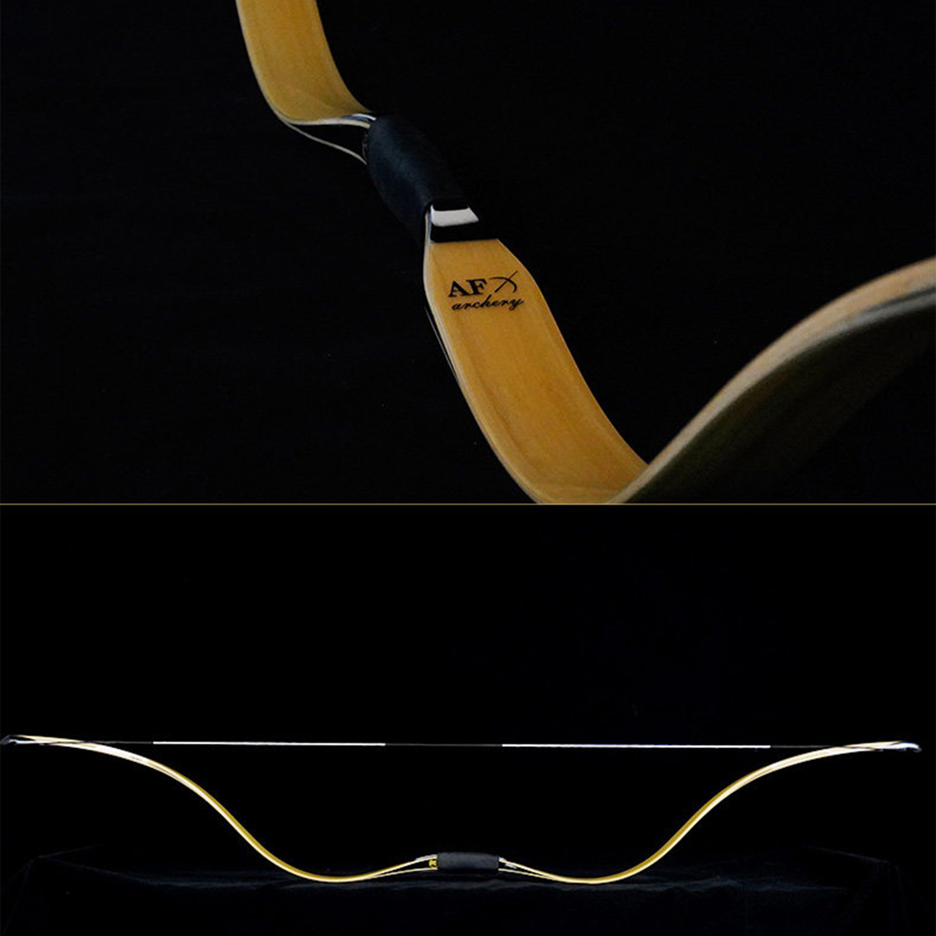 AF Traditional Archery Bow 20-50 lbs Long Bow Recurve bow Shooting