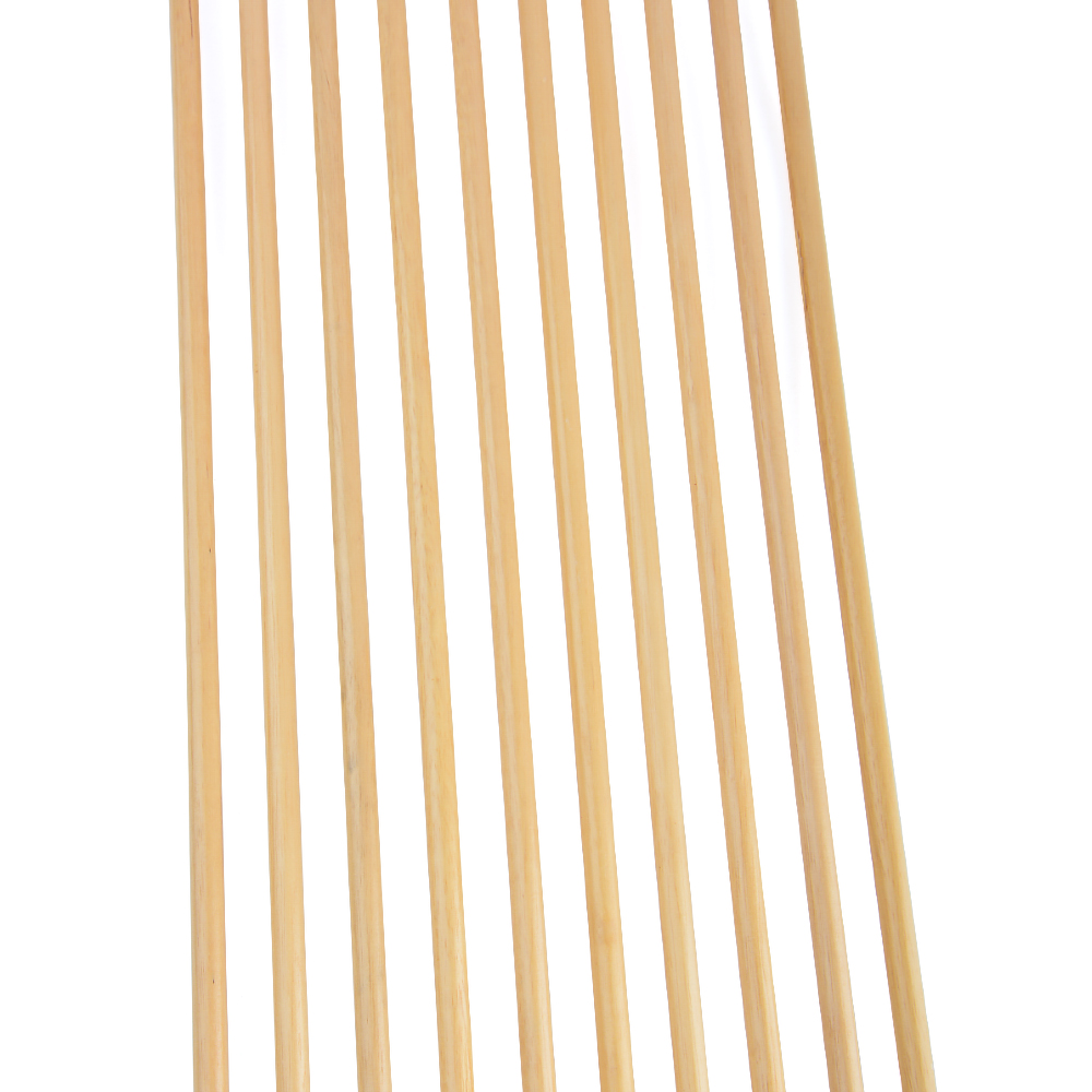 32" Indonesian White Wood Arrows, 4-Fletch Turkey Feathers, 7-Color Set