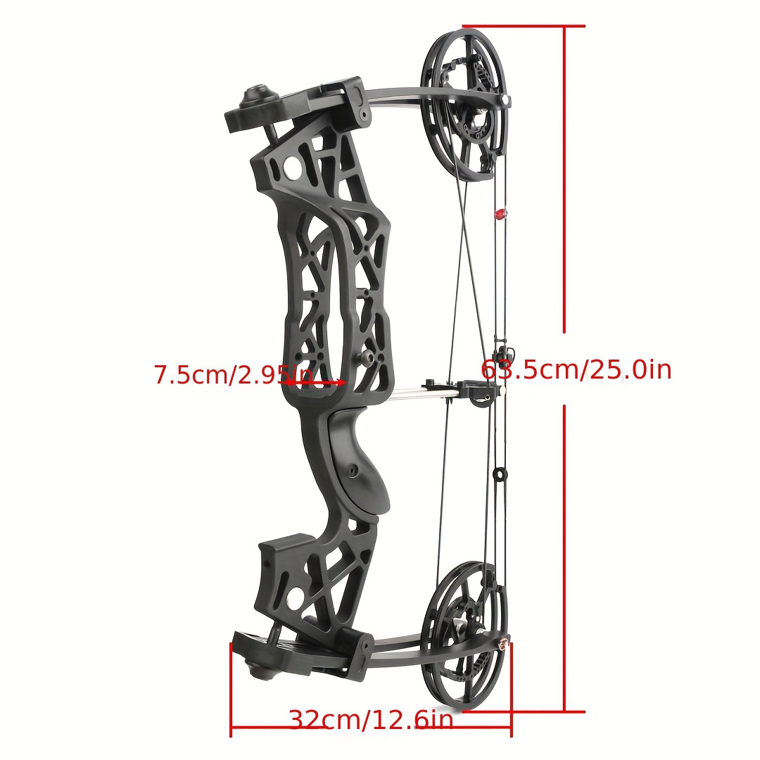 1pc Archery Dual-purpose Composite Bow, 40-65Lbs Adjustable For Both Left And Right Hands, Suitable For Shooting Marbles And Arrows For Beginners And Skilled Archers, Outdoor Hunting Shooting Target Shooting Archery