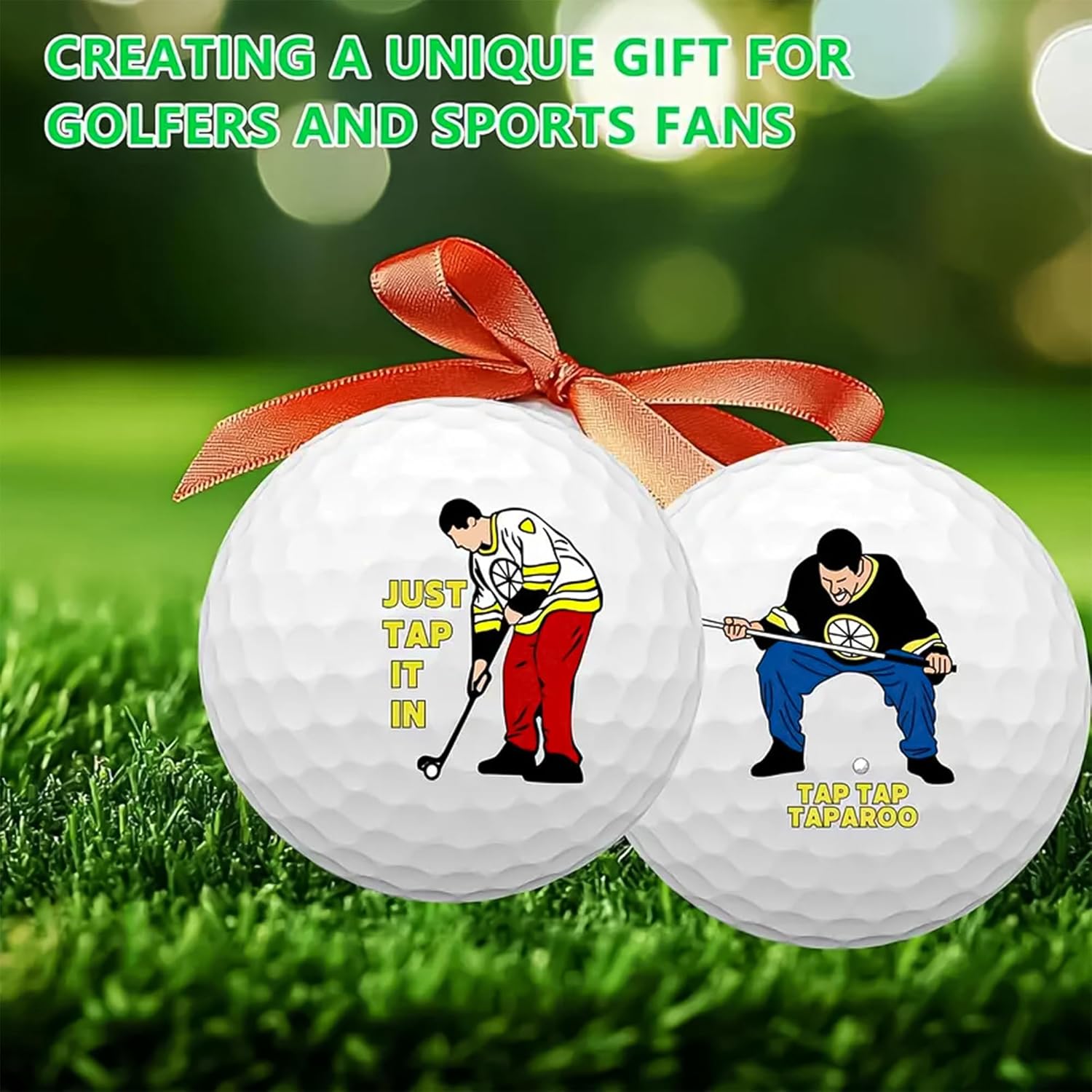 Funny 4-Pack Novelty Golf Balls, Comedic Gift Set for Dads & Boyfriends
