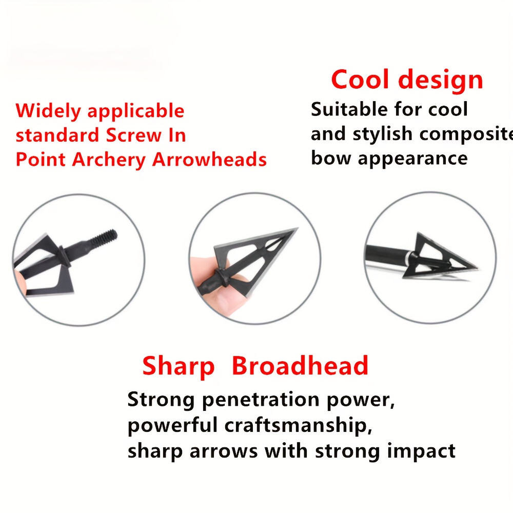 Stainless Steel Target Arrow Points Red Dot Design (12 Pack)