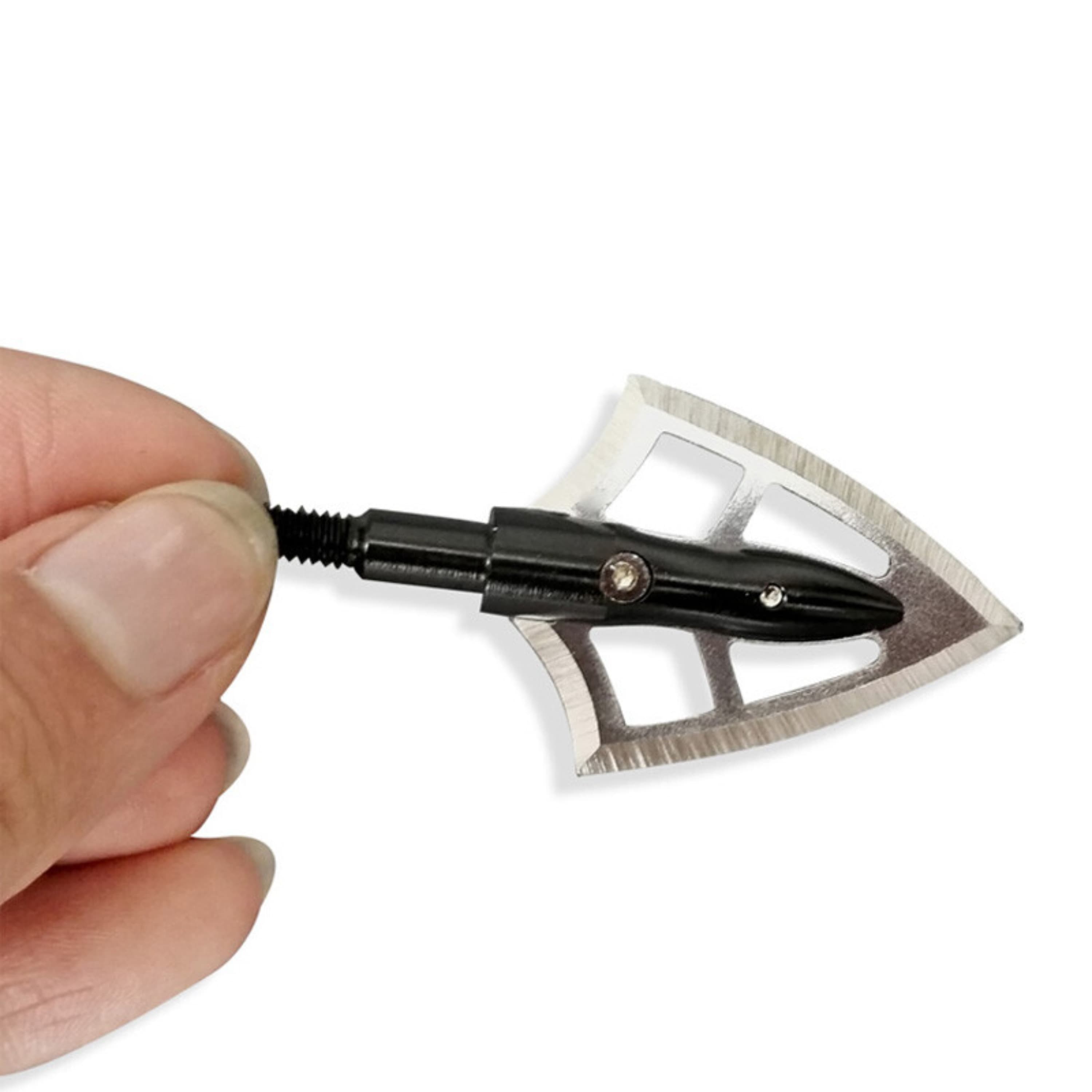 100 Grain Archery Broadheads 2-Blade Fixed Arrowheads In Point Broadheads Box