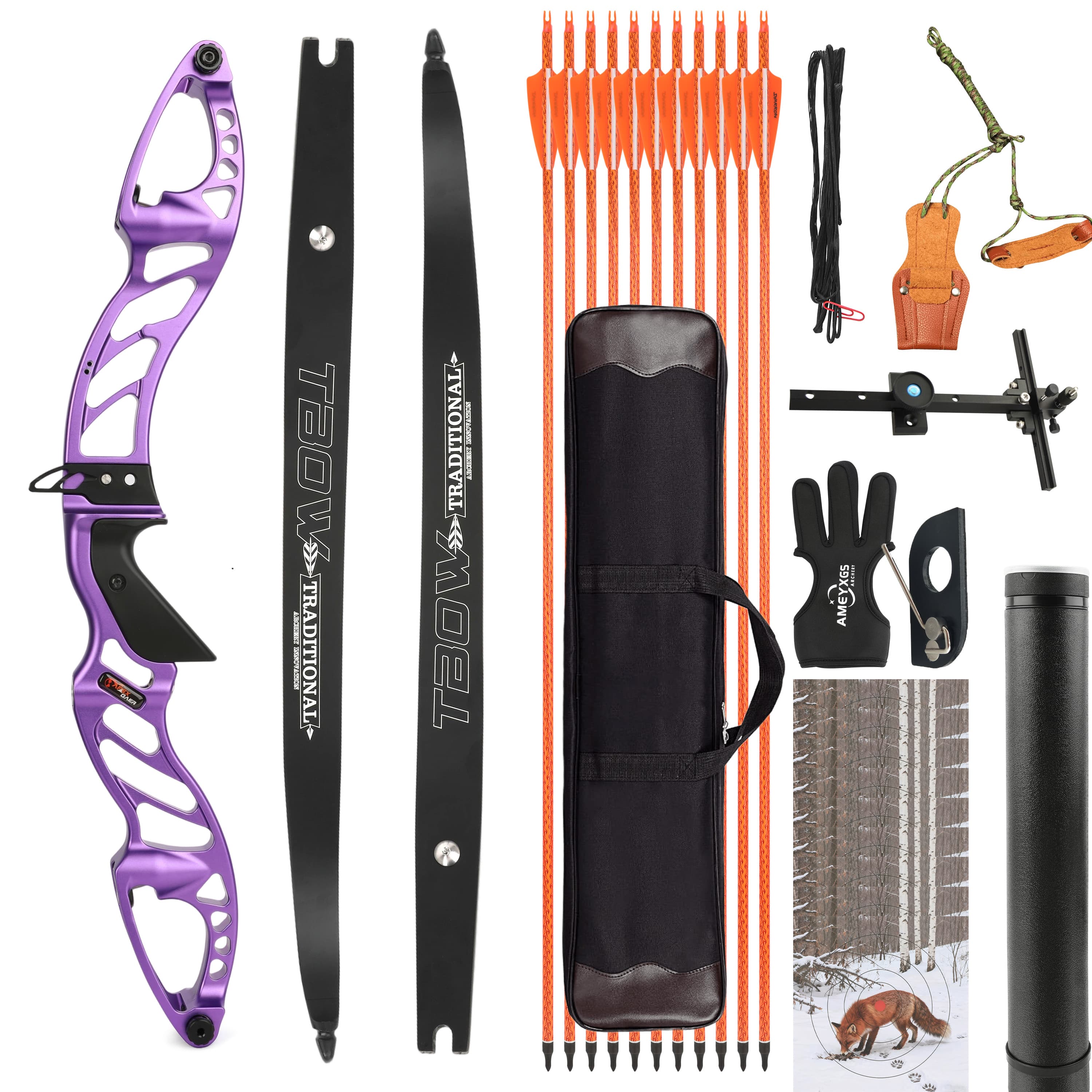 25-60lbs Recurve Bow Archery F interfance Takedown Bow