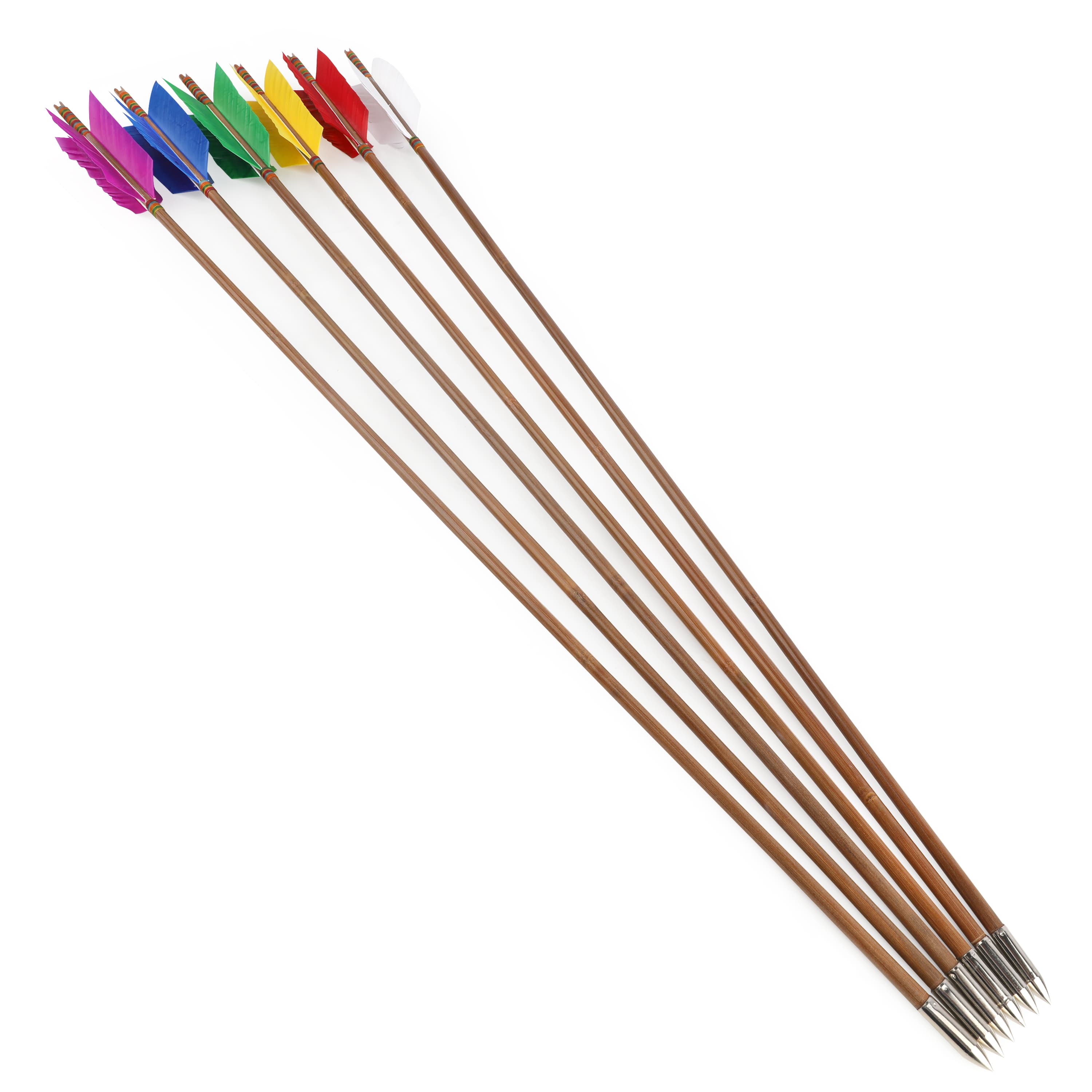 SHARROW Traditional Archery Bamboo Flu Flu Arrows (12 Pack)-CHN Archery