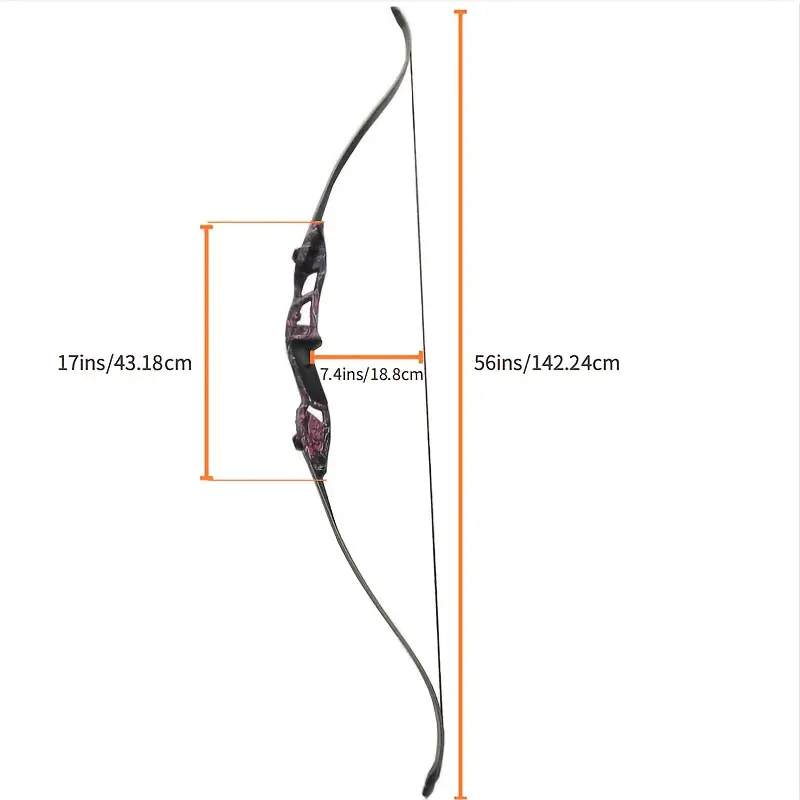 JUNXING F179 56" Recurve Bow Takedown Hunting Bow 50 lbs