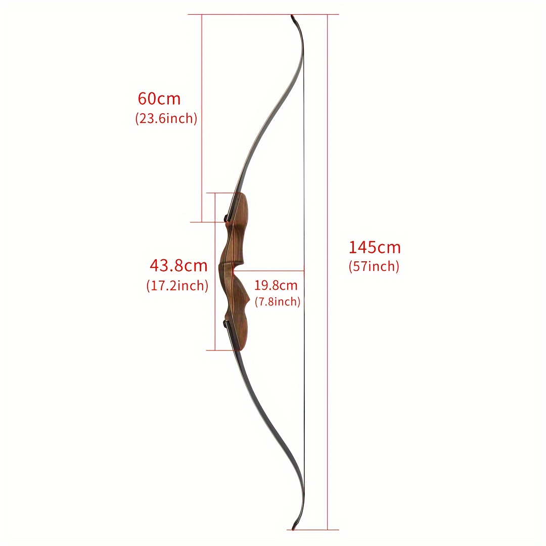 KAIMEI 710 60" Wood ILF Recurve Bow Kit 30-60 lbs
