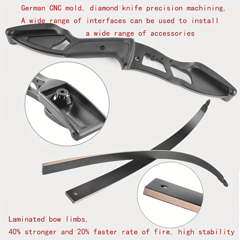 56" Recurve Bow Set Hungting Bow kit for Adult or Beginners Target Practice and Hunting Draw Weight 30/35/40/45/50lbs Aluminium Alloy Takedown Bow and Carbon Arrow Set for RH Archer