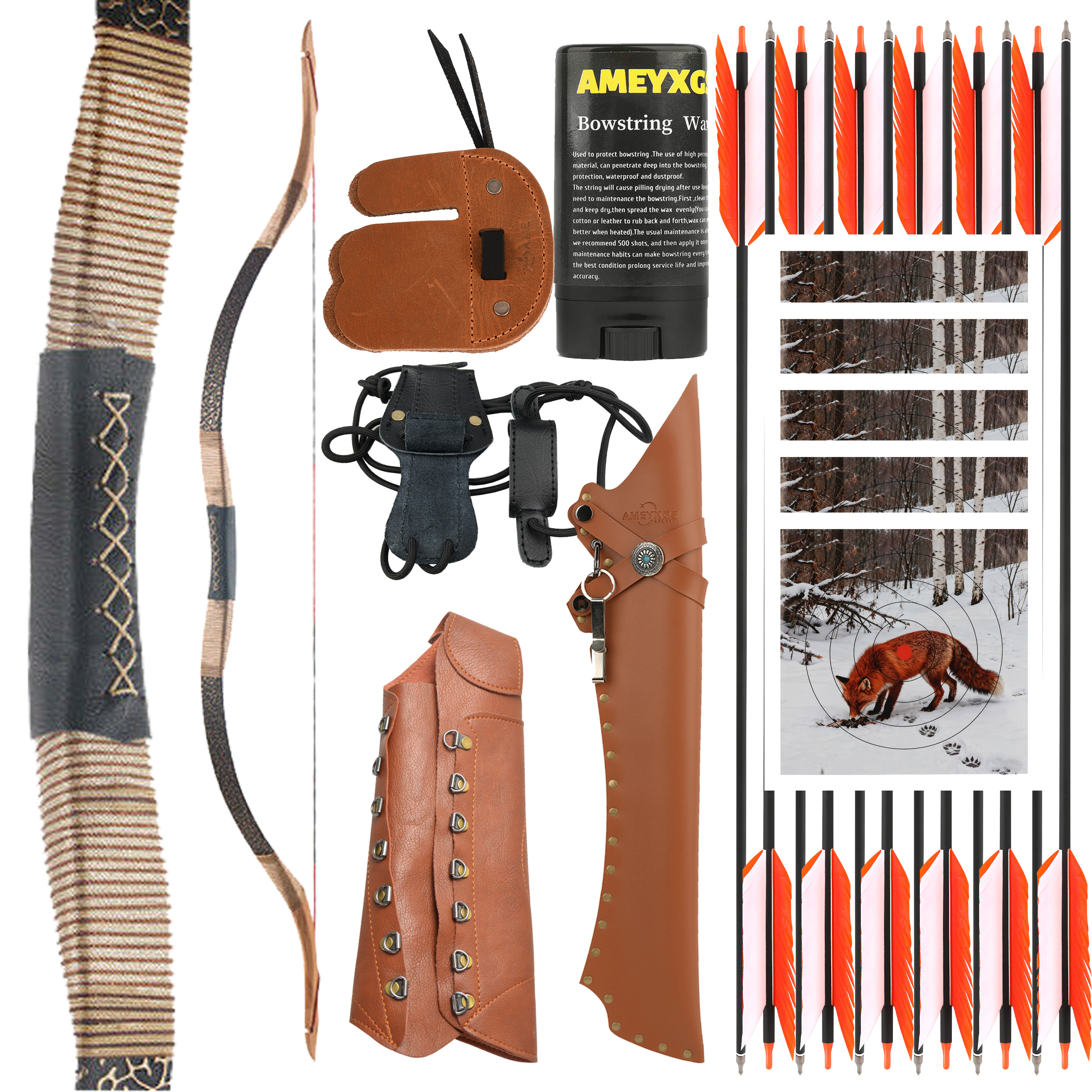 AF Hueyue Traditional Bow 30-45lbs Laminated Recurve Bow