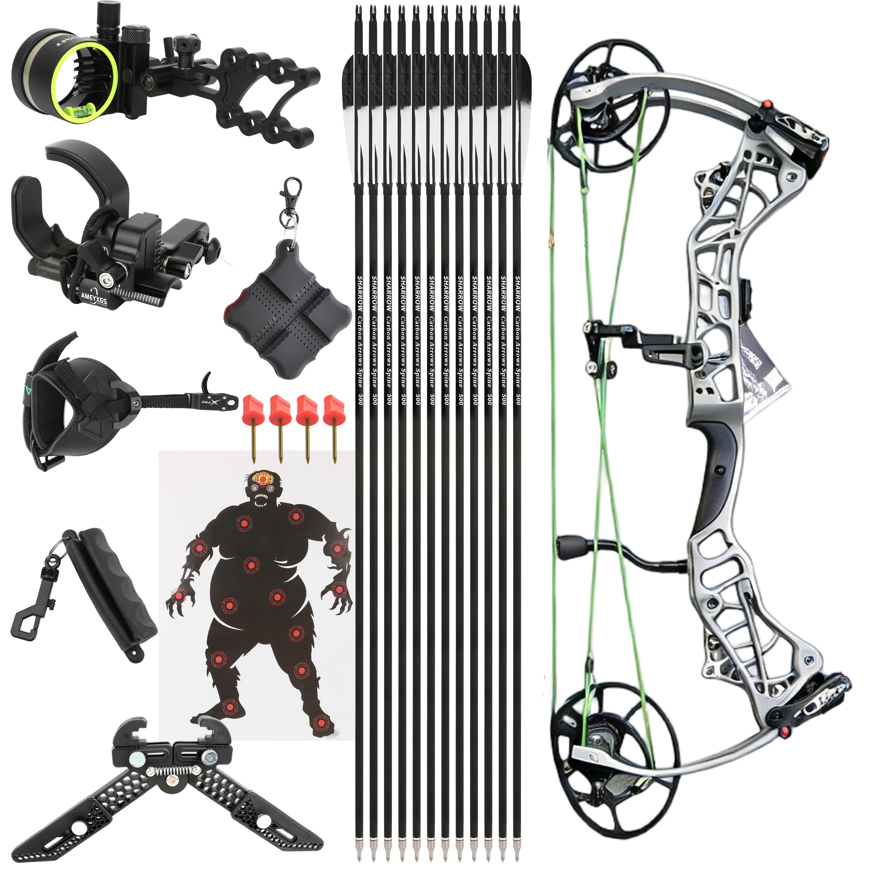 AGS 45-75lbs Compound Bow Hunting Kit Shooting Archery