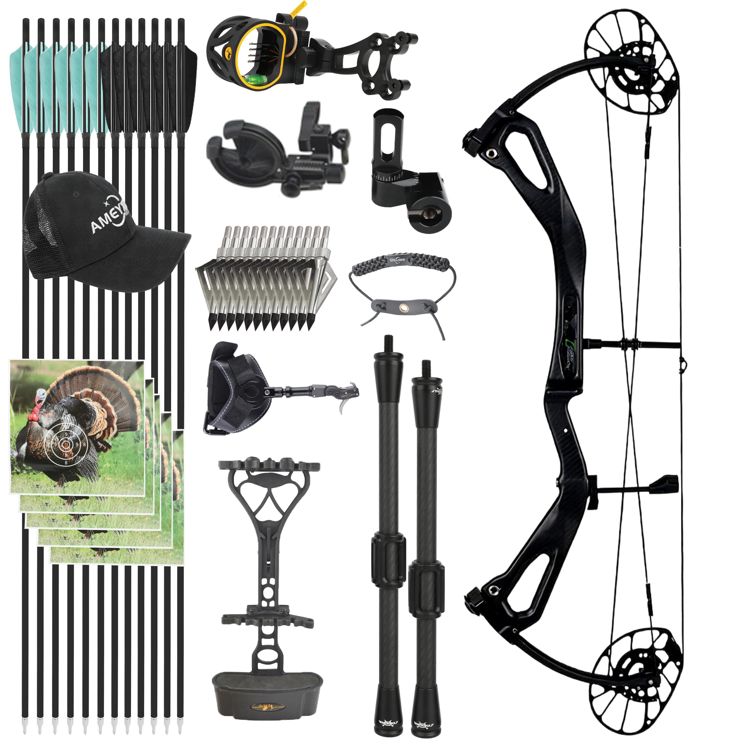 AGS Archery Compound Bow 45-75lbs Target Shooting RH