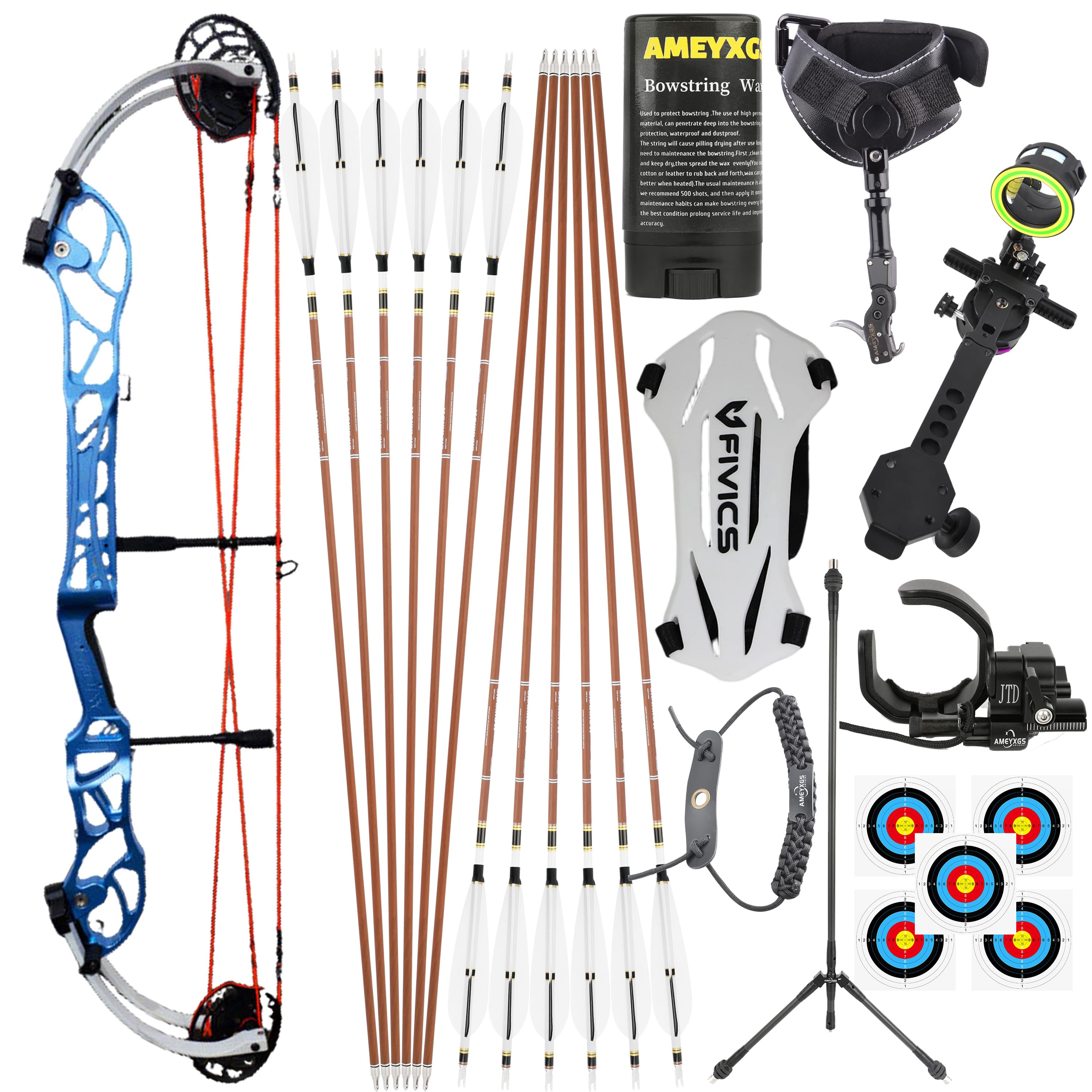 AGS Compound Bow 40-60lbs Target Kit Shooting Archery Hunting