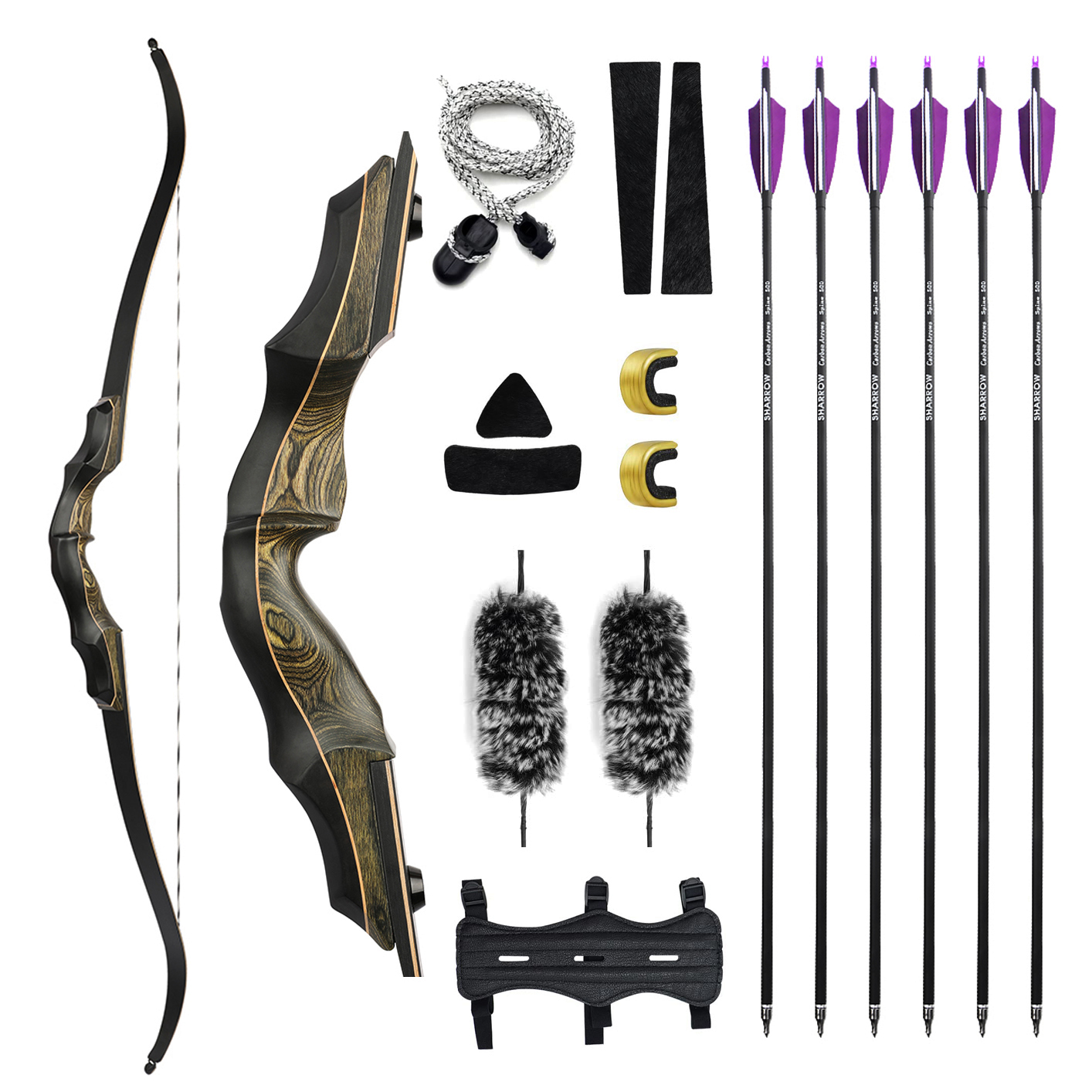 PRECISION DESIGN 15 Takedown Arc Riser Recurve Pour Longue Portée Et