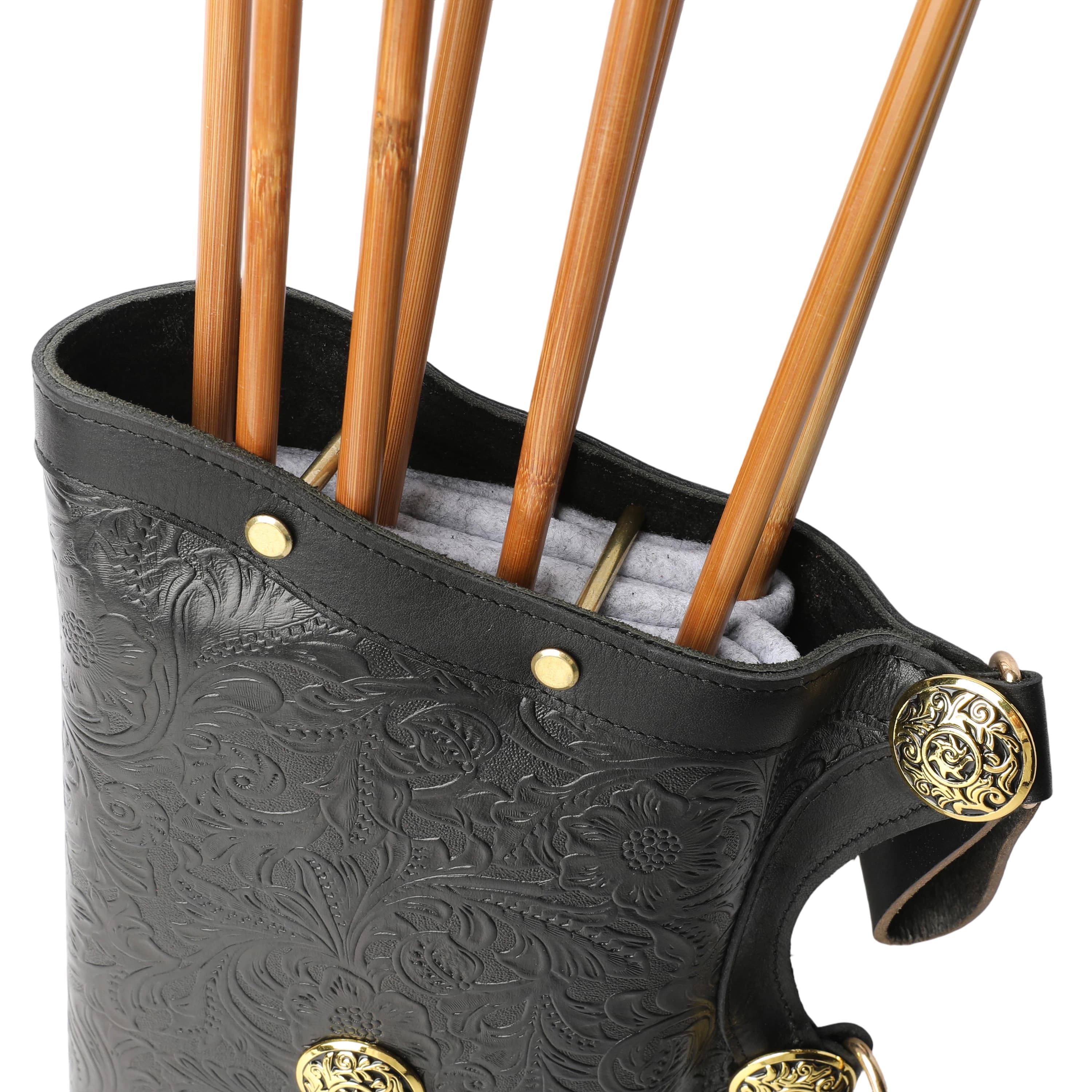 Cow Leather Archery Arm Guard  Arrow Quiver for Bow Shooting