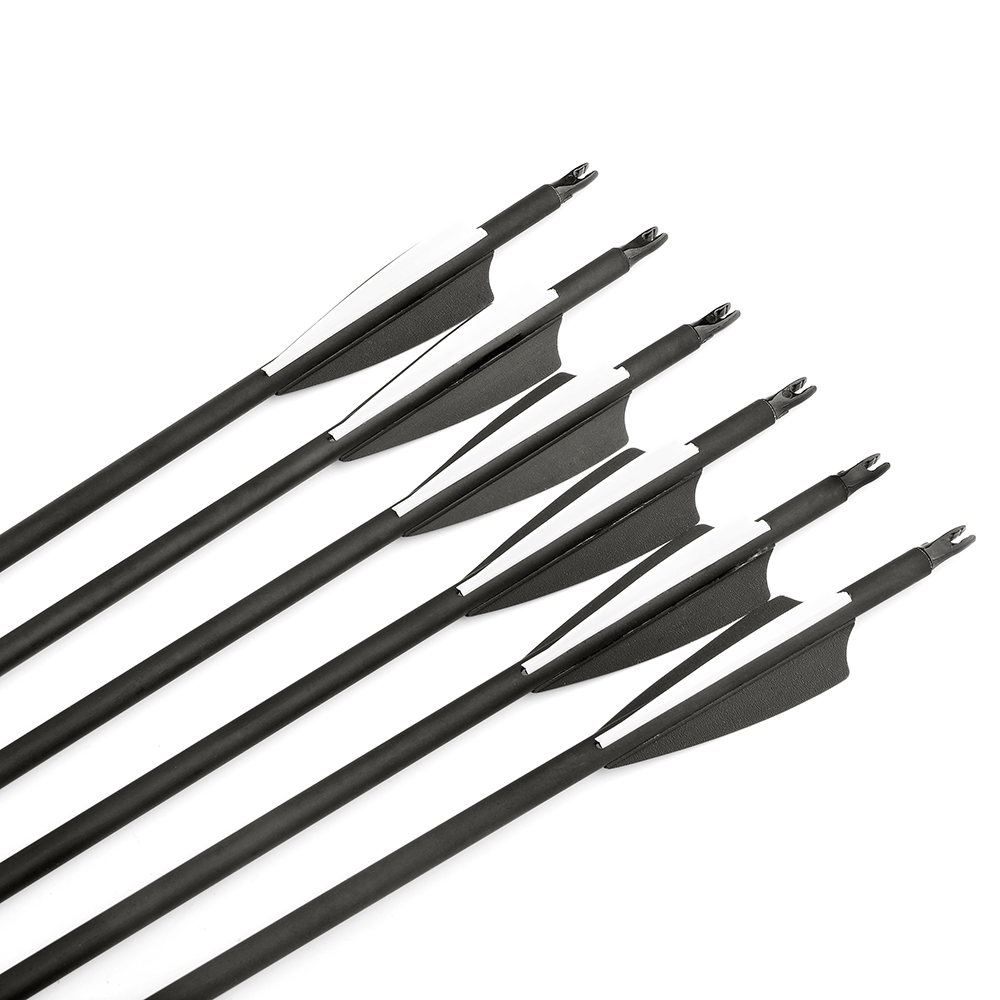 Carbon Arrows 12pcs 31.6 in 500 Spine Mixed Carbon Archery Set