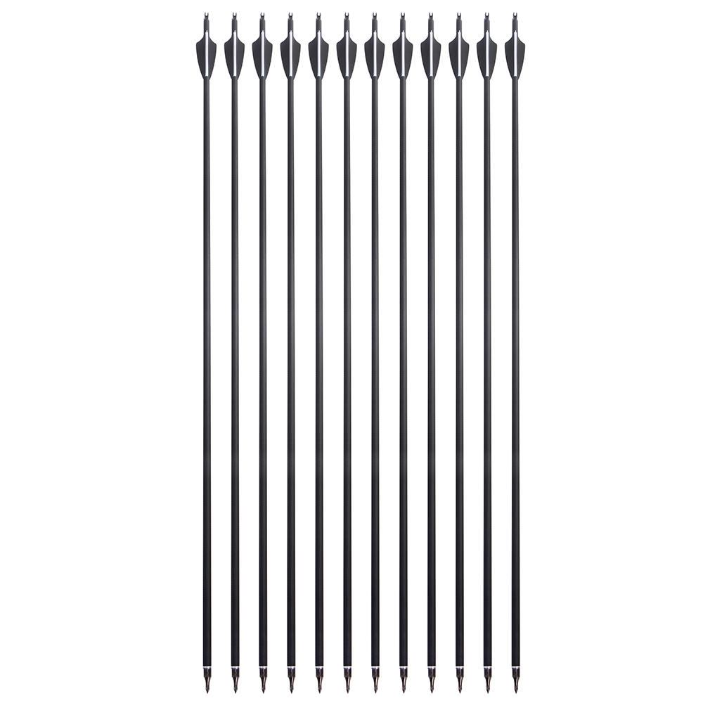 Carbon Arrows 12pcs 31.6 in 500 Spine Mixed Carbon Archery Set