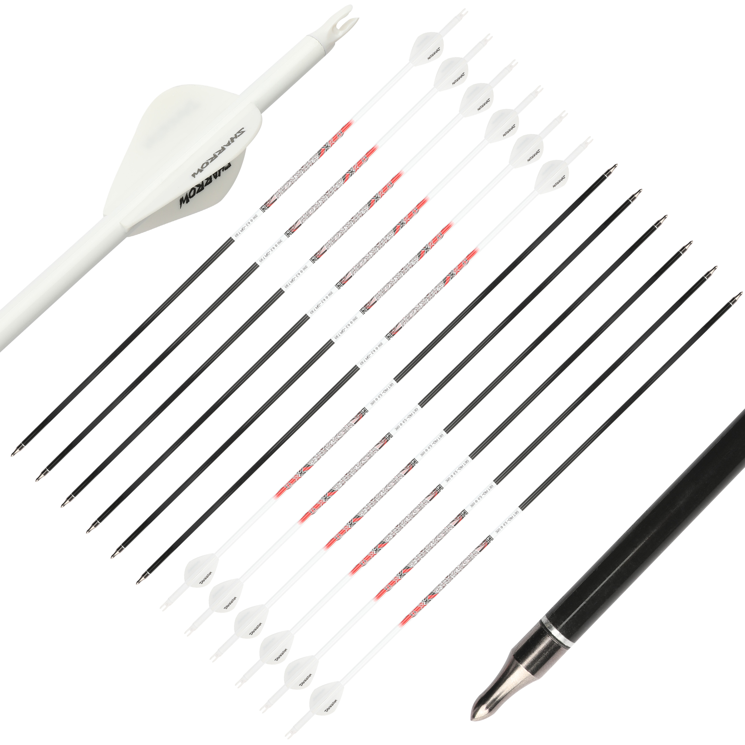 SHARROW XT 32" Archery Carbon Arrow SP 300-800 (12 Pack)