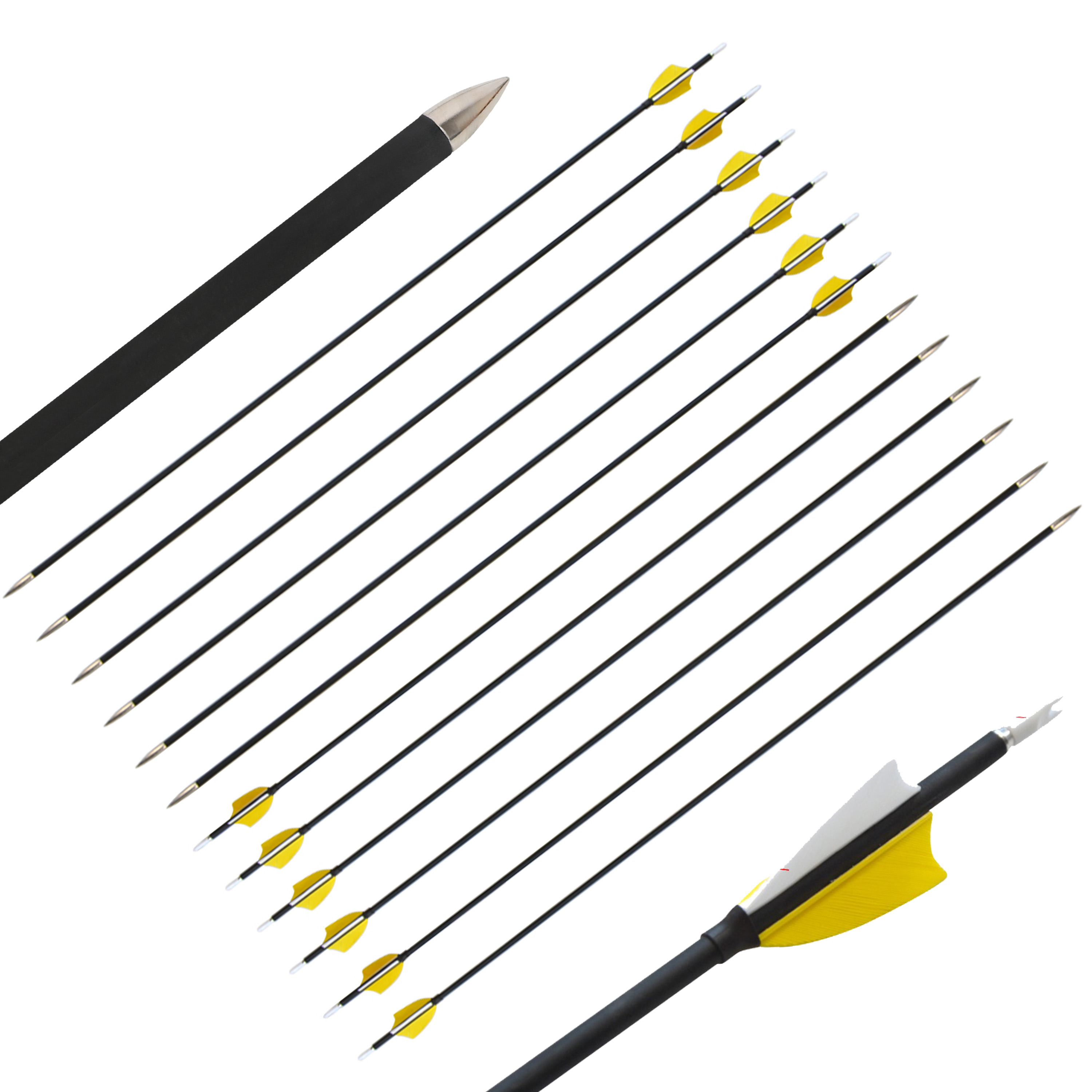 SHARROW 31" Archery Carbon Arrows Spine 1000 (12 Pack)