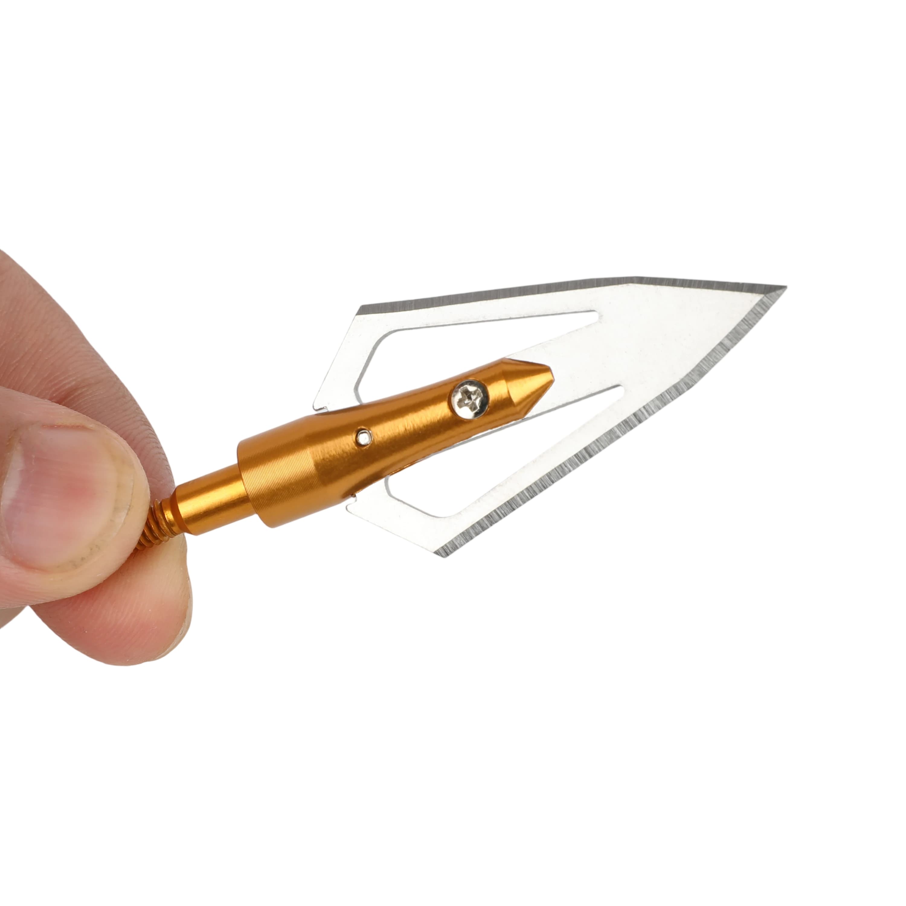 Archery Arrowheads 2 Blade Hunting Tips Screw In Point Broadheads 