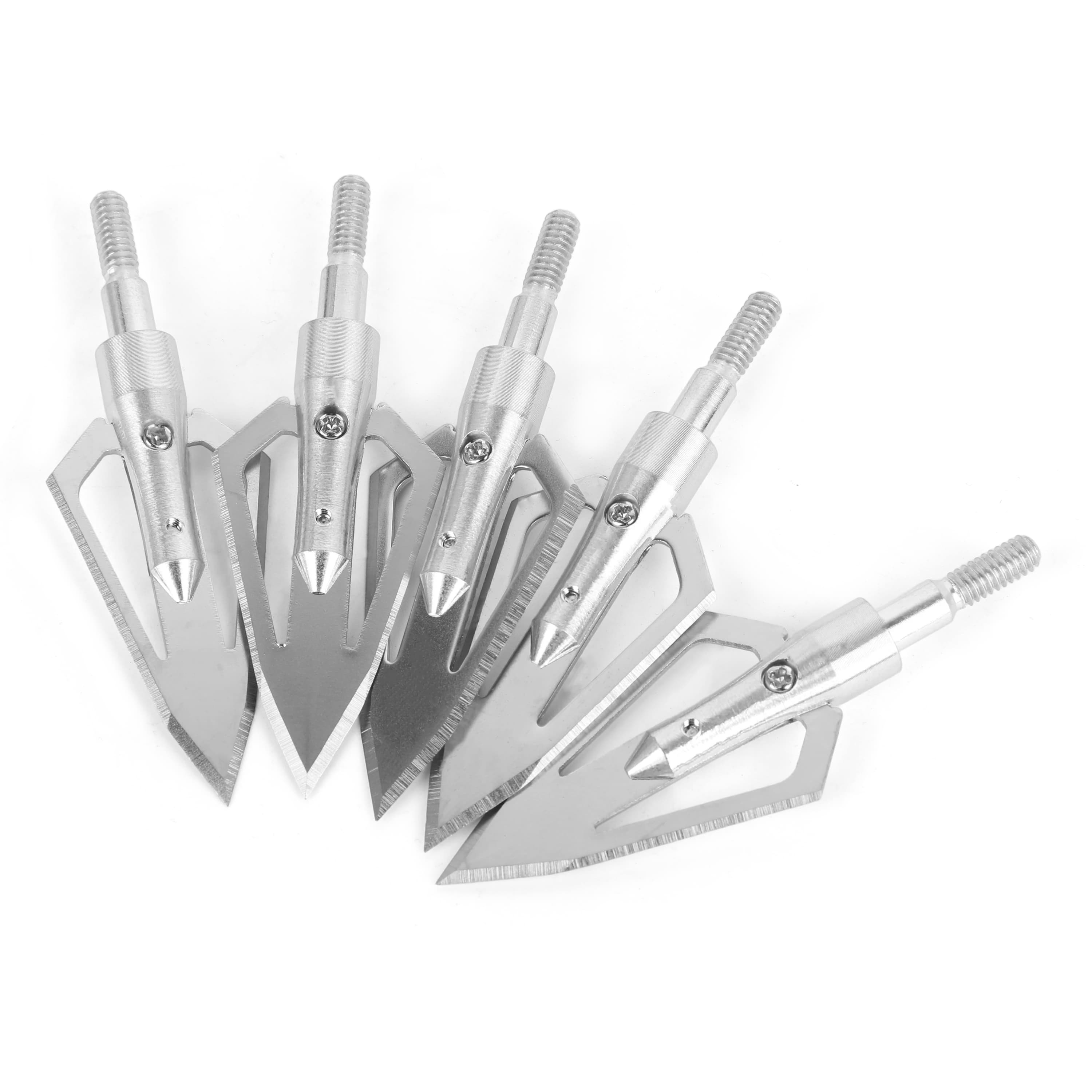 Archery Arrowheads 2 Blade Hunting Tips Screw In Point Broadheads 