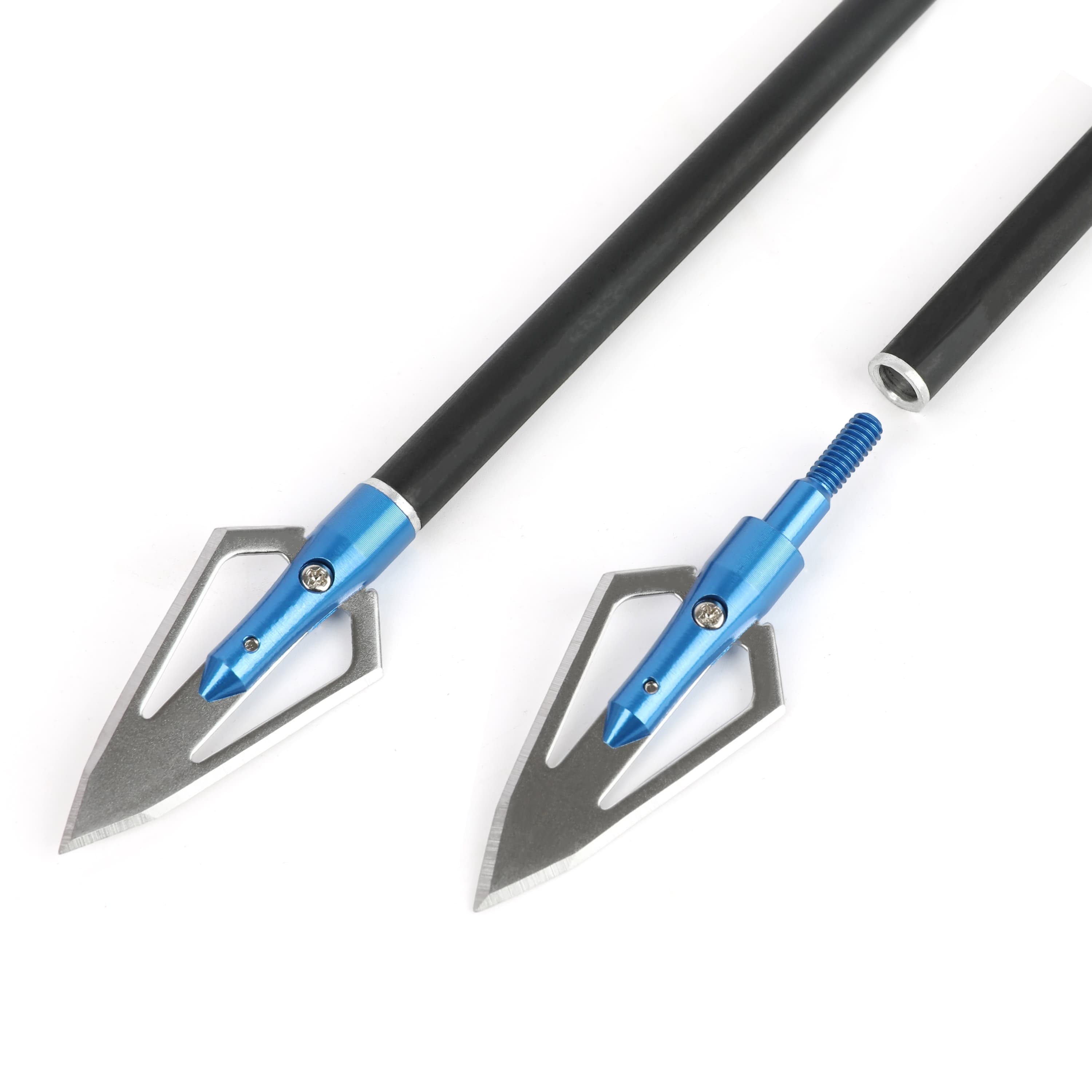 Archery Arrowheads 2 Blade Hunting Tips Screw In Point Broadheads 