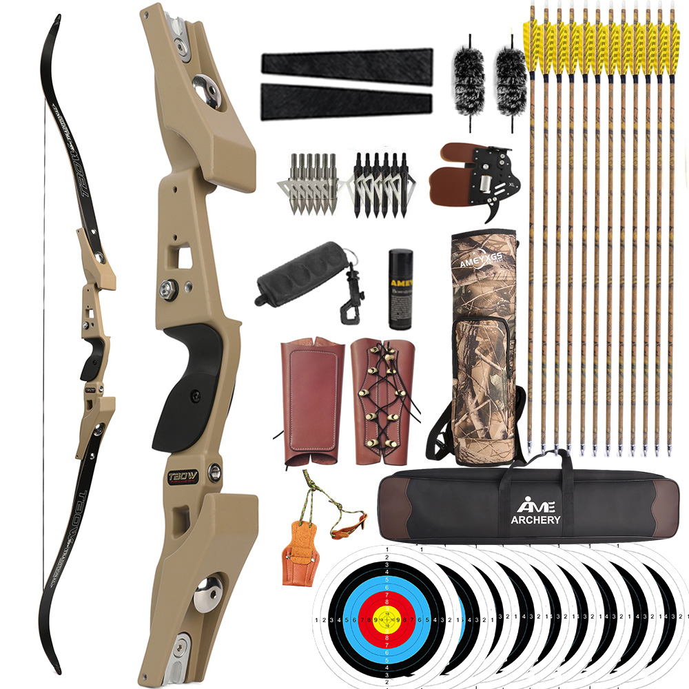 TBOW B3 62" Barebow ILF Recurve Bow Hunting 25-60 lbs