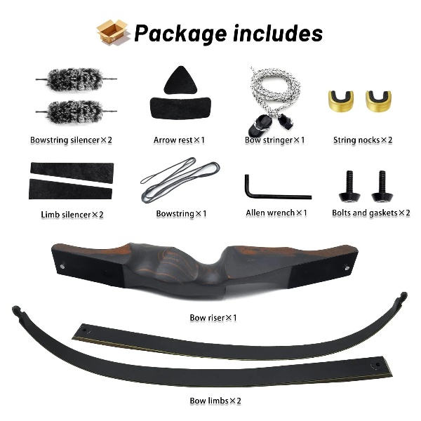 BLACK HUNTER Rebirth 60" Takedown Wood Recurve Bow 25-60 lbs