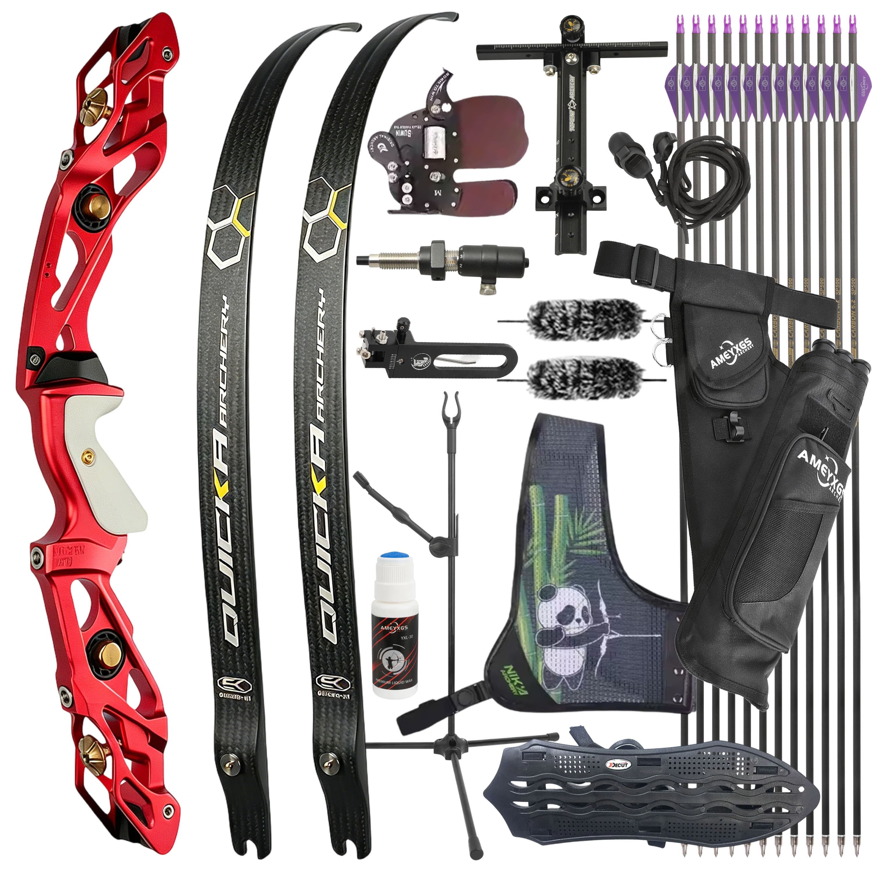 BOSEN 18-50bs Recurve Bow Kit Takedown Shooting Archery Target