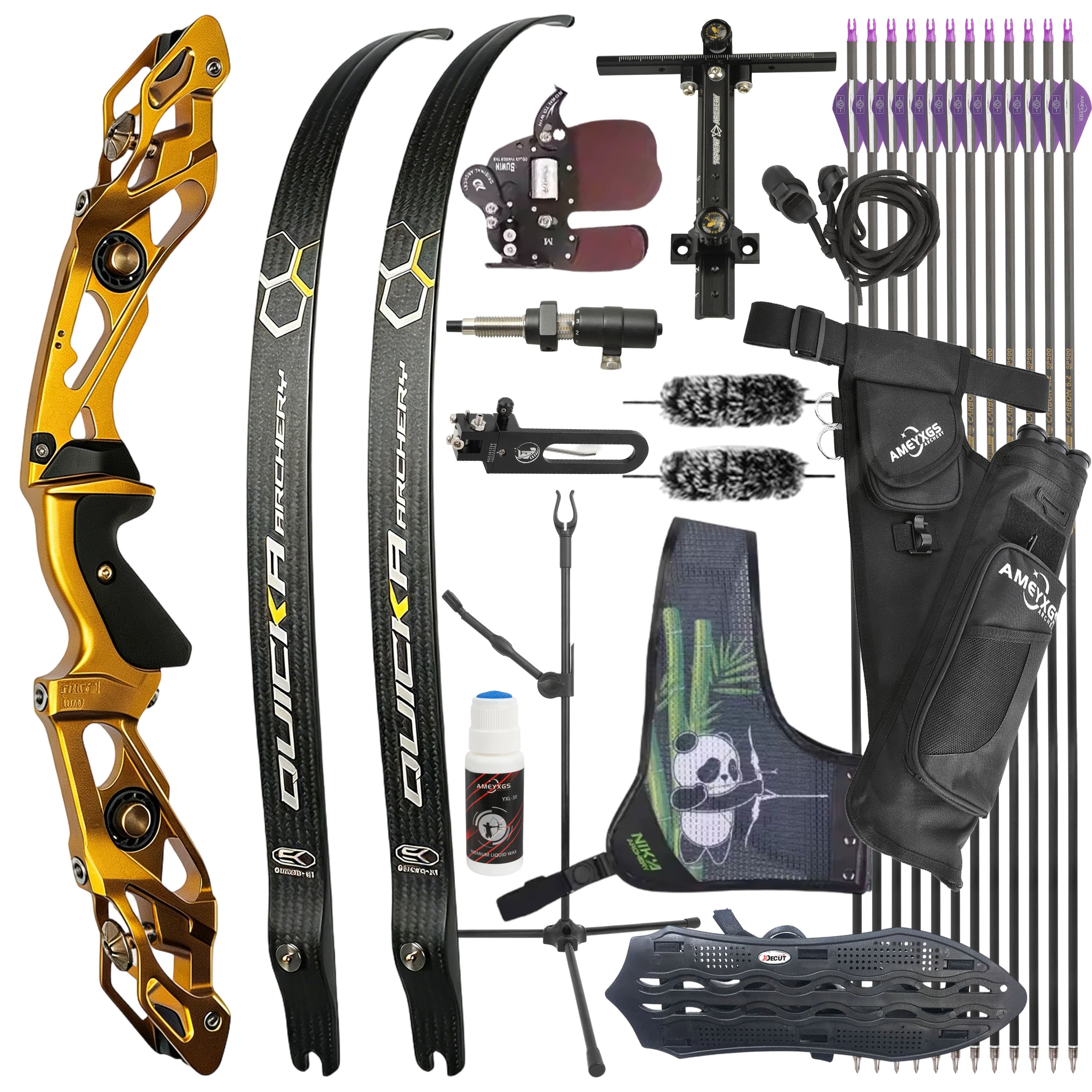 BOSEN 18-50bs Recurve Bow Kit Takedown Shooting Archery Target