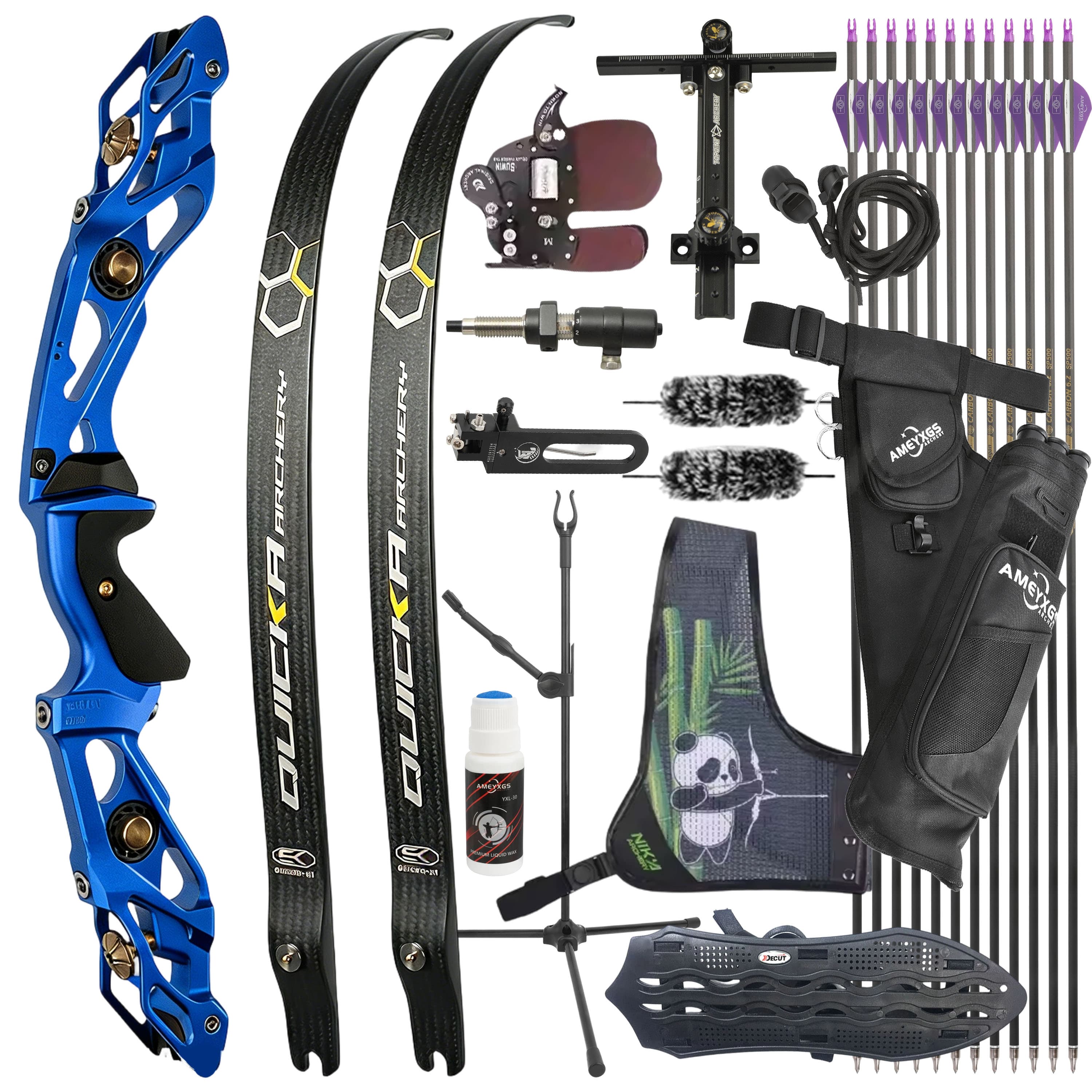 BOSEN 18-50bs Recurve Bow Kit Takedown Shooting Archery Target