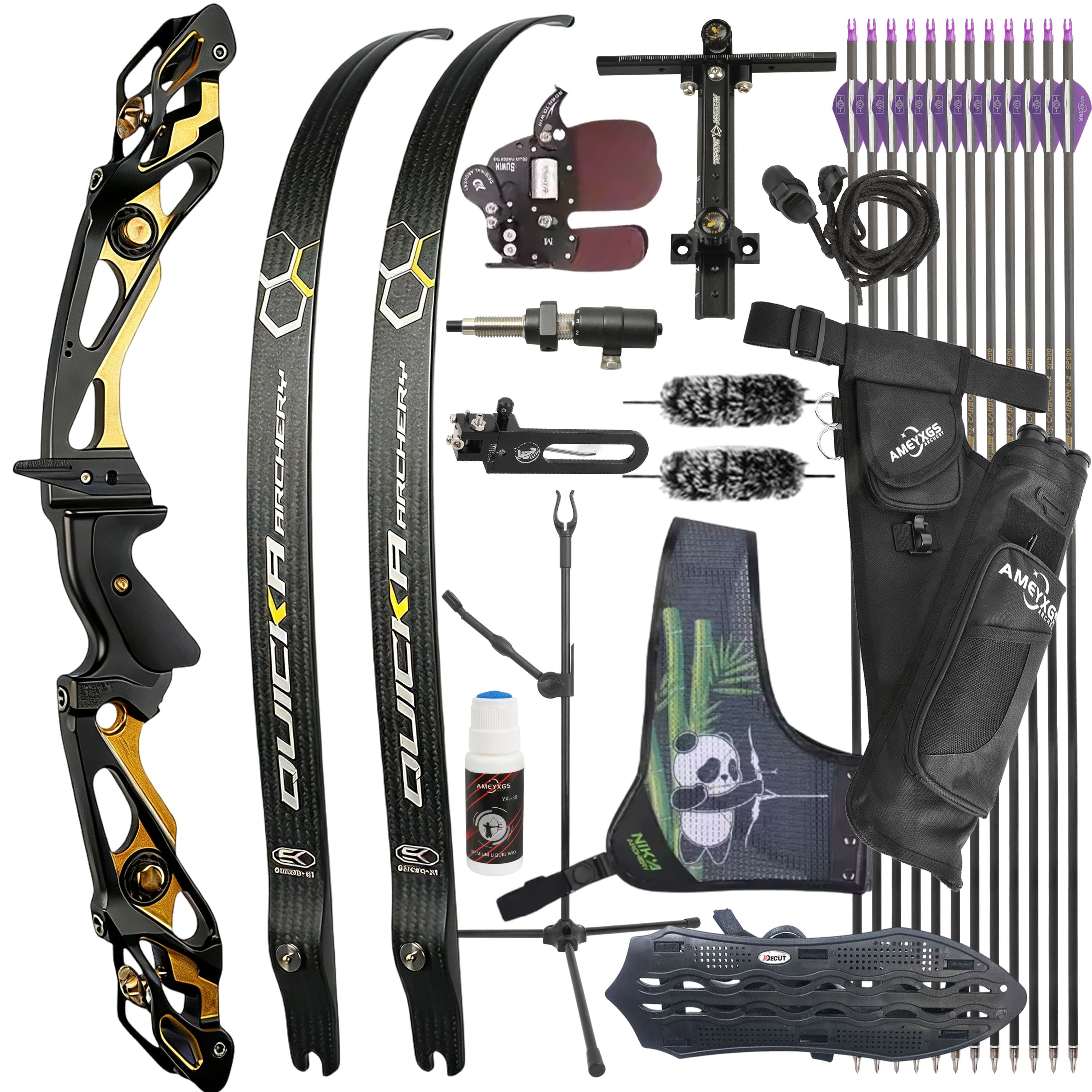 BOSEN 18-50bs Recurve Bow Kit Takedown Shooting Archery Target