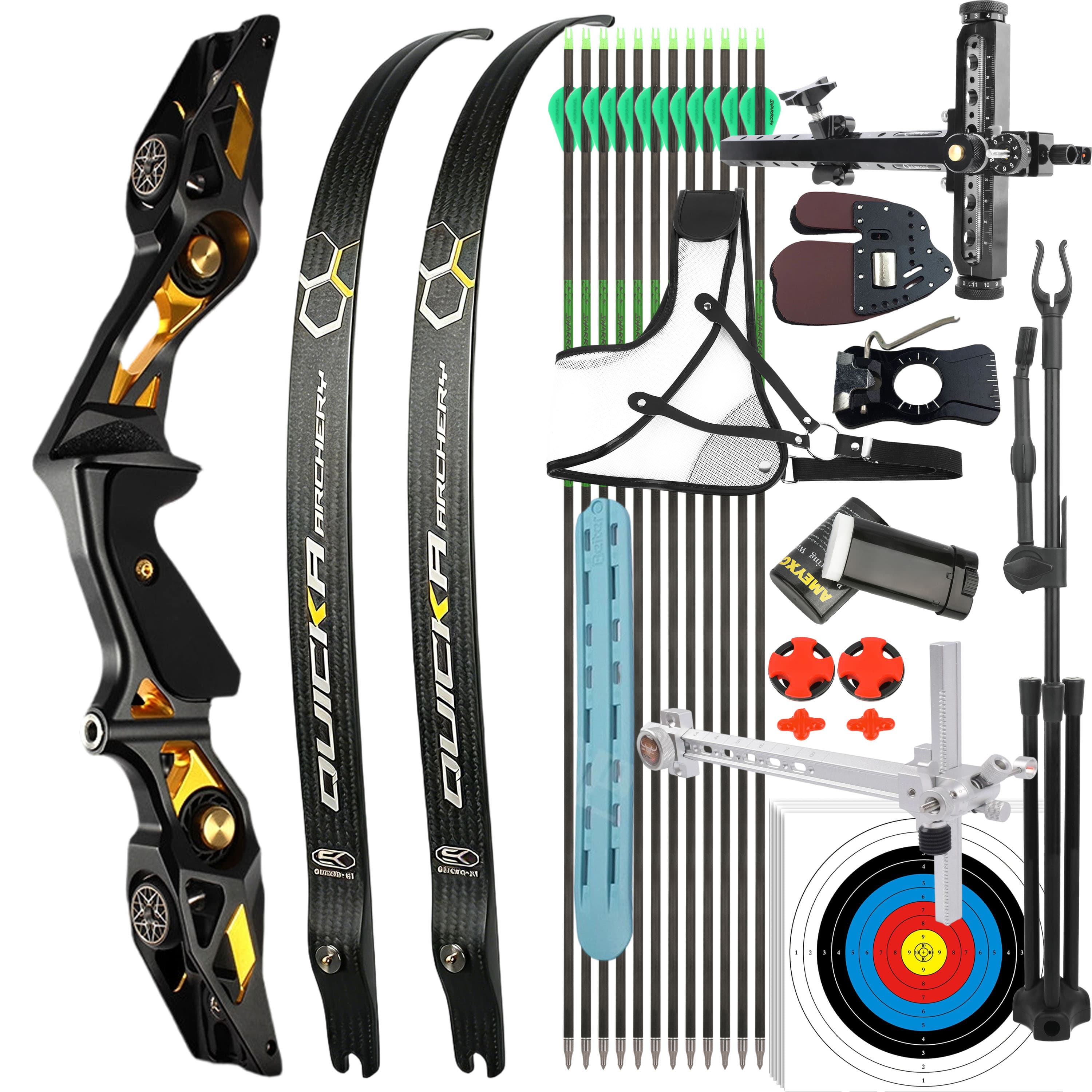 BOSEN 18-50bs Takedown Recurve Bow Kit Shooting Archery Target