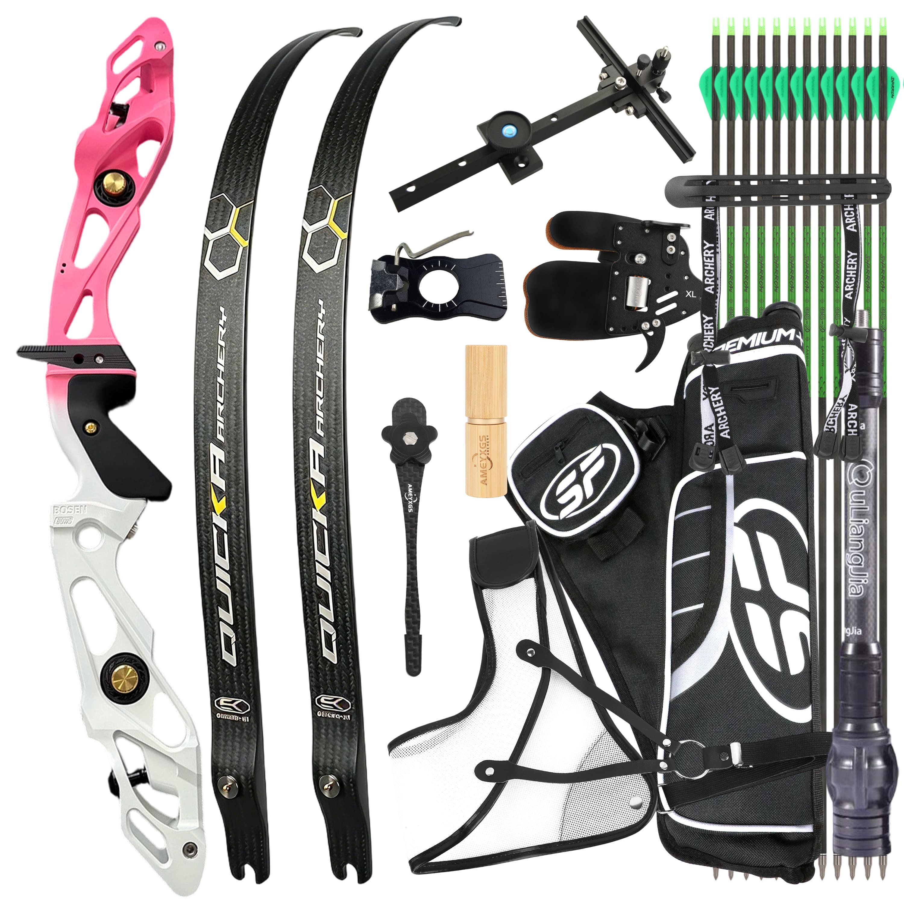 BOSEN 18-50bs Takedown Recurve Bow Kit Shooting Archery Target