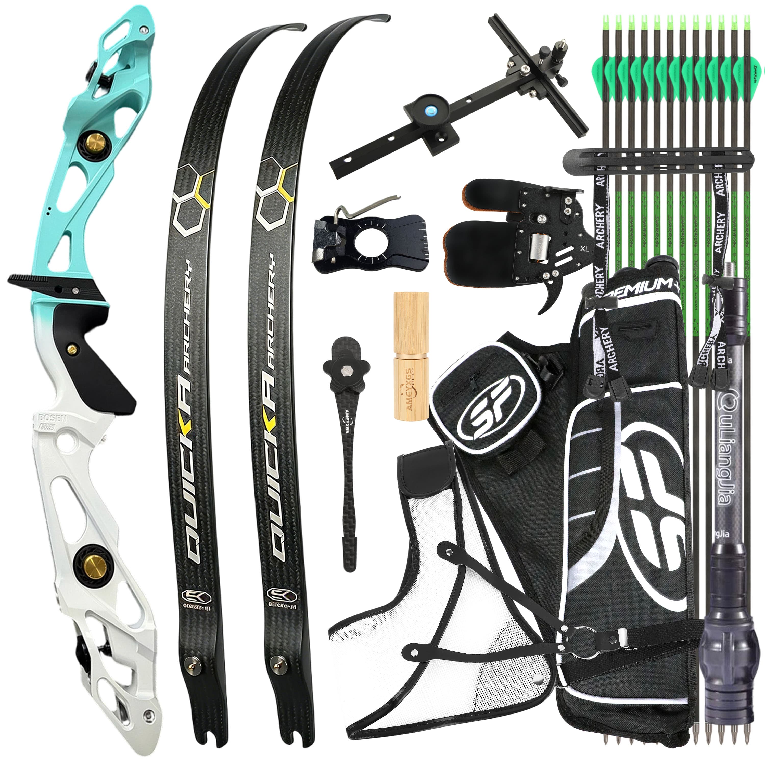 BOSEN 18-50bs Takedown Recurve Bow Kit Shooting Archery Target