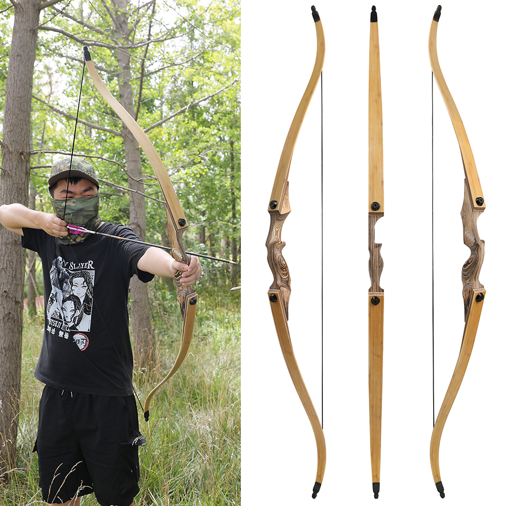 New Black Hunter Recurve Bow 20-60lbs Kit