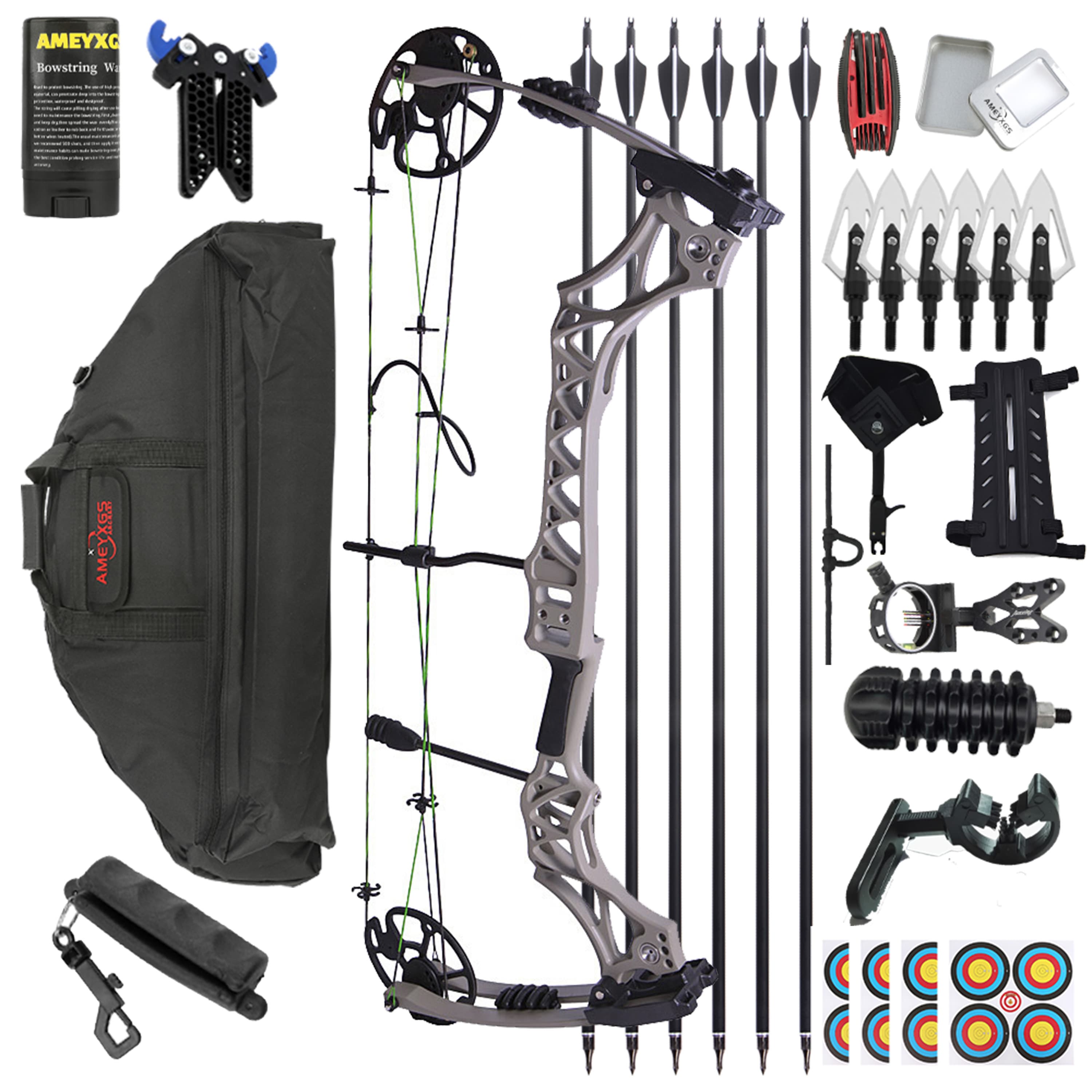 JUNXING M129 Compound Bow 30-70 lbs Hunting Kit Archery