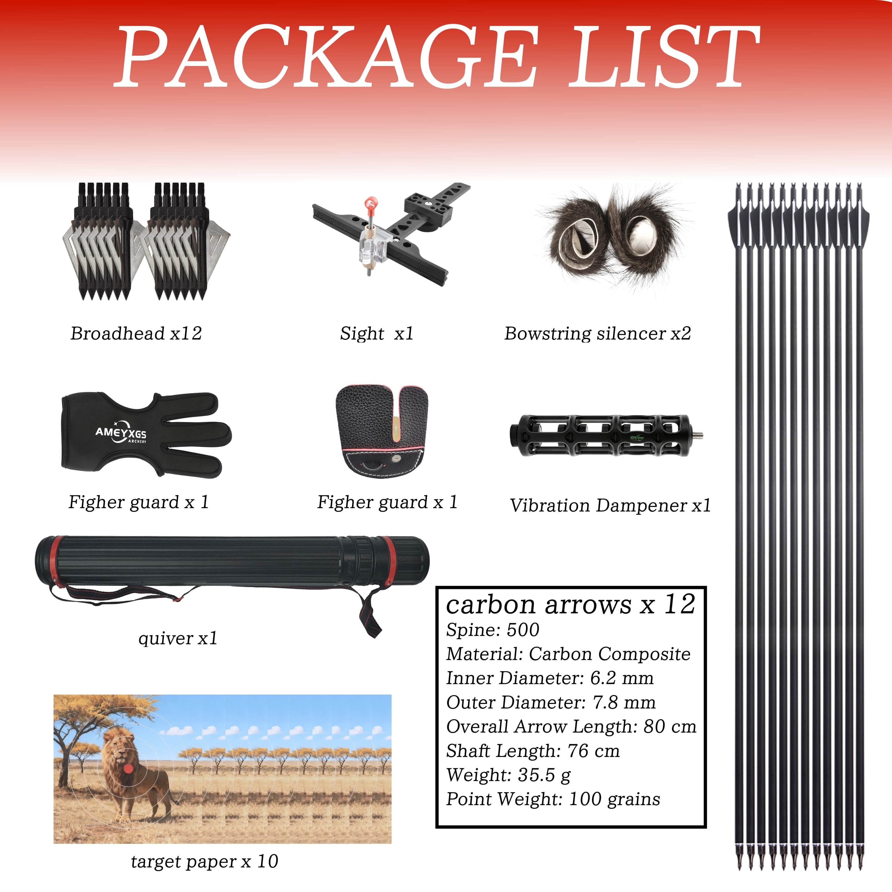 60" Recurve Bow Set 20-50lbs with Accessories for Archery Practice