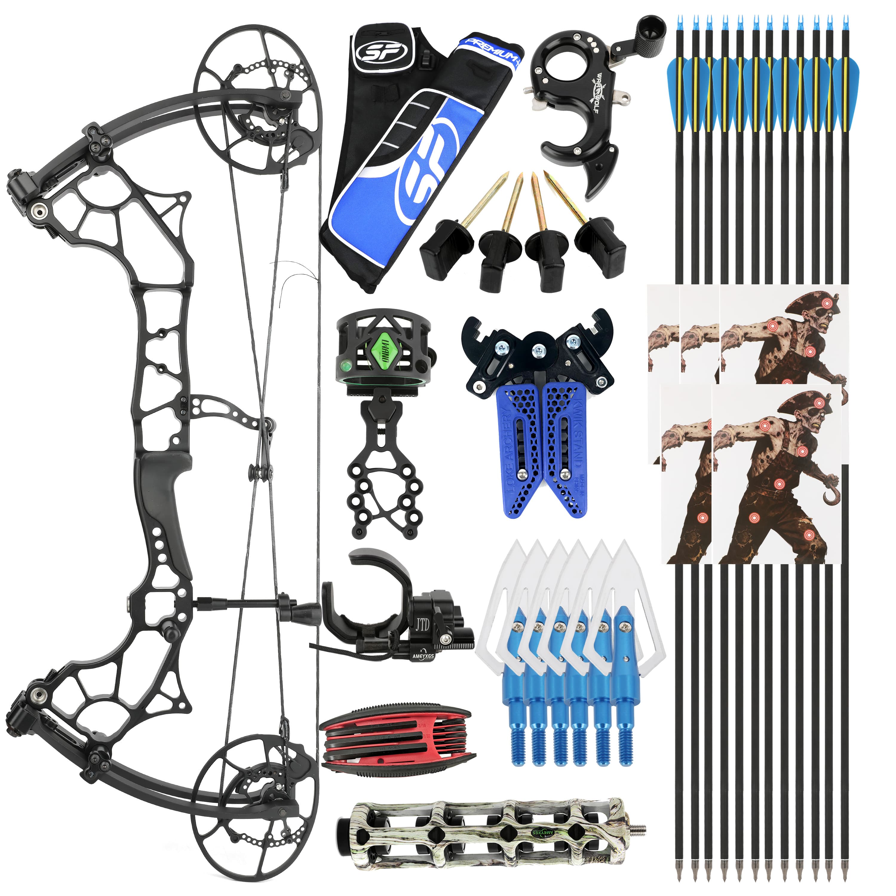 TUOLU VENOM Compound Bow 60 70 75lbs Compact Design 350 FPS Hunting