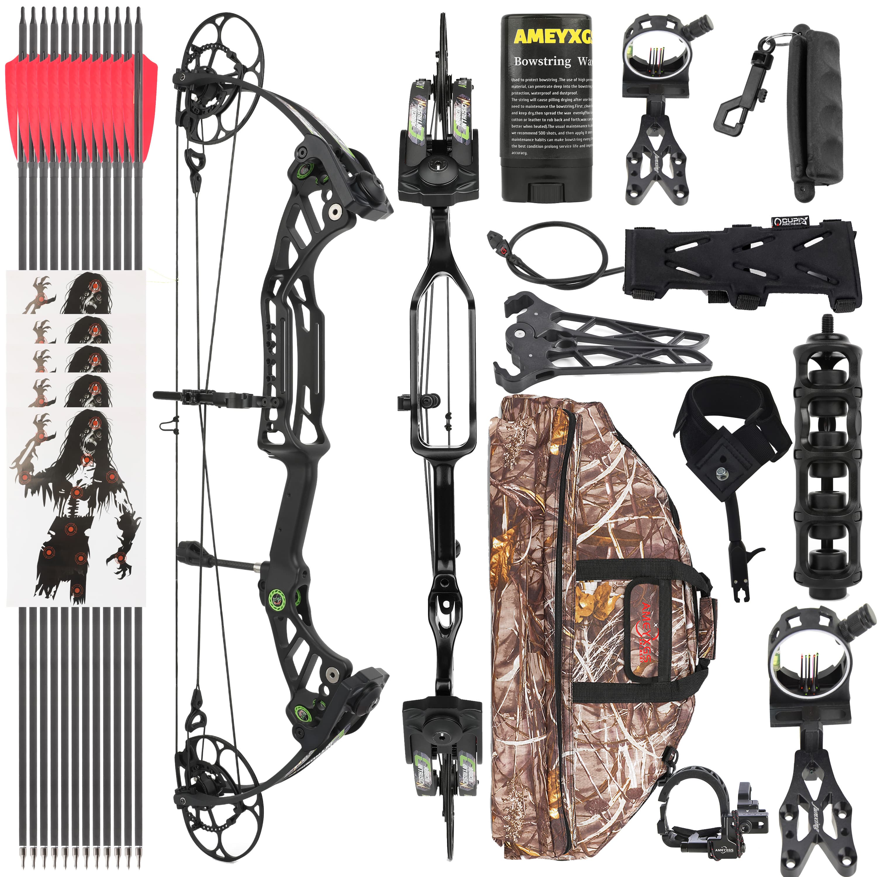CHN Archery Compound Bow Full set CNC Machined Alloy 40-75 lbs